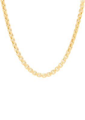 Belk & Co Hollow Box Chain in 10K Yellow Gold, 18 in