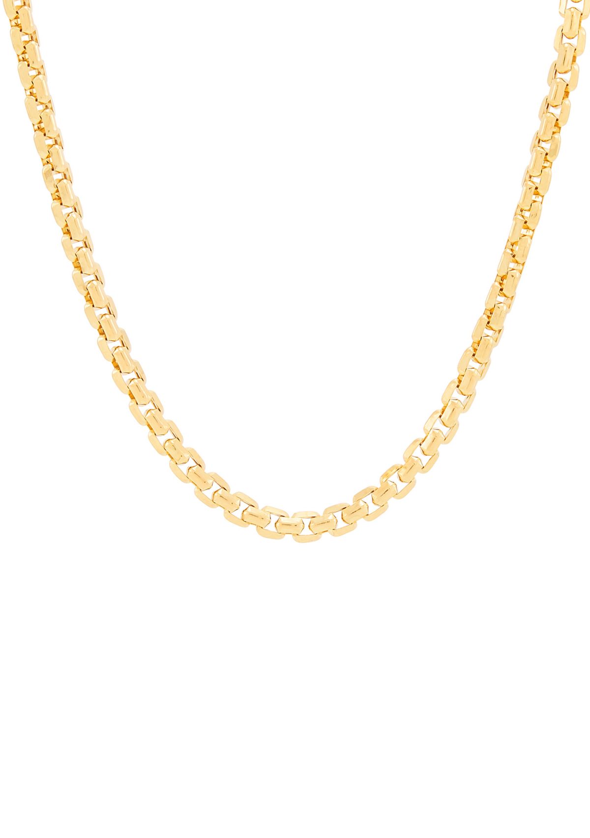 Hollow Box Chain in 10K Yellow Gold