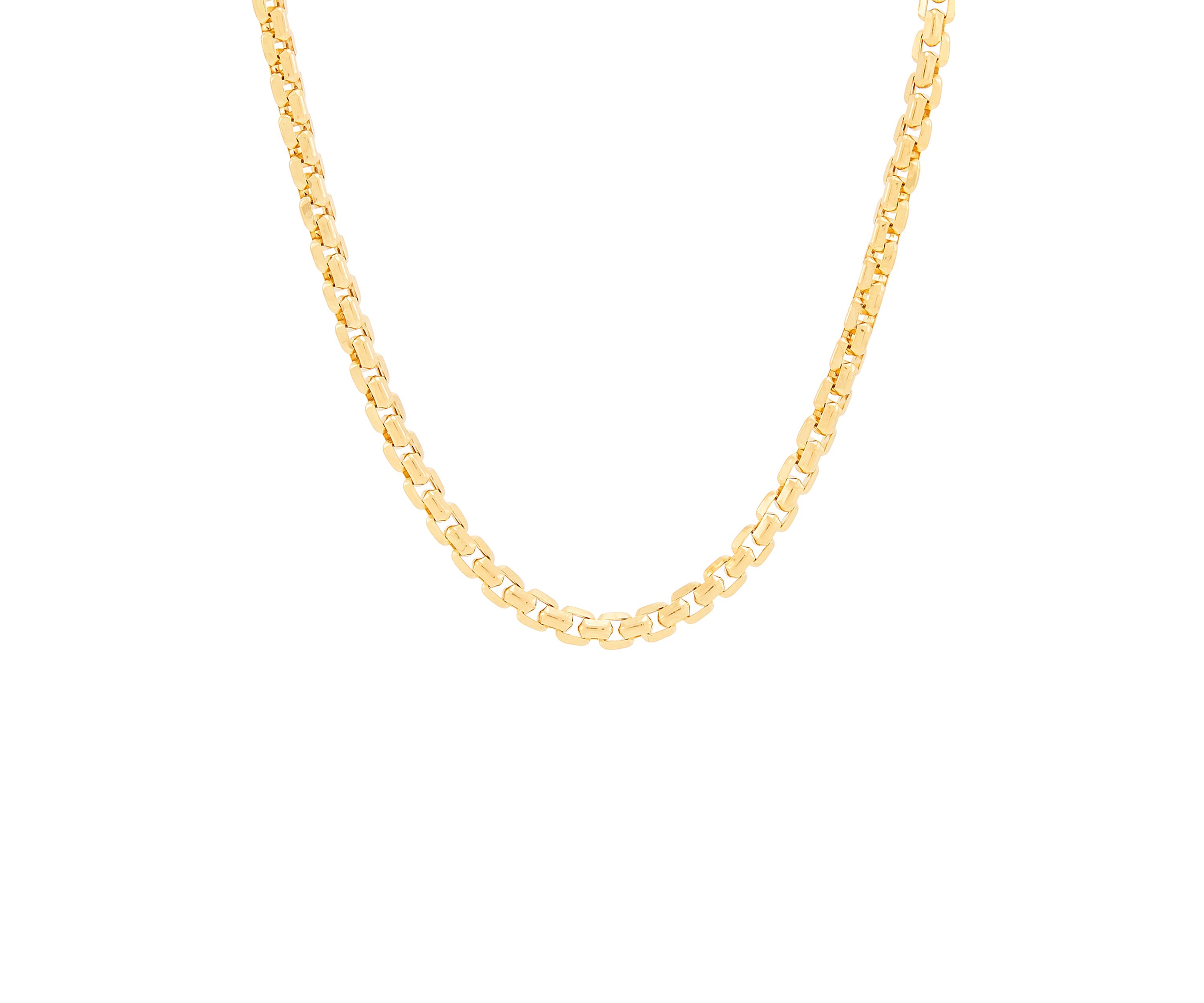 Hollow Box Chain in 10K Yellow Gold