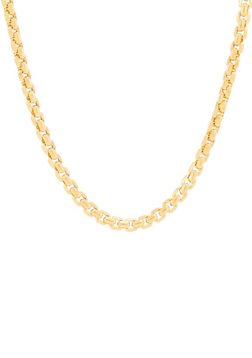 Hollow Box Chain in 10K Yellow Gold
