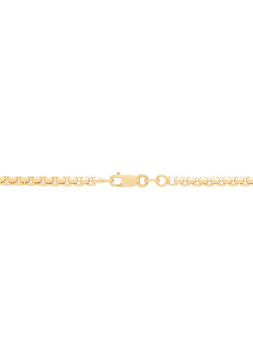 Hollow Box Chain in 10K Yellow Gold
