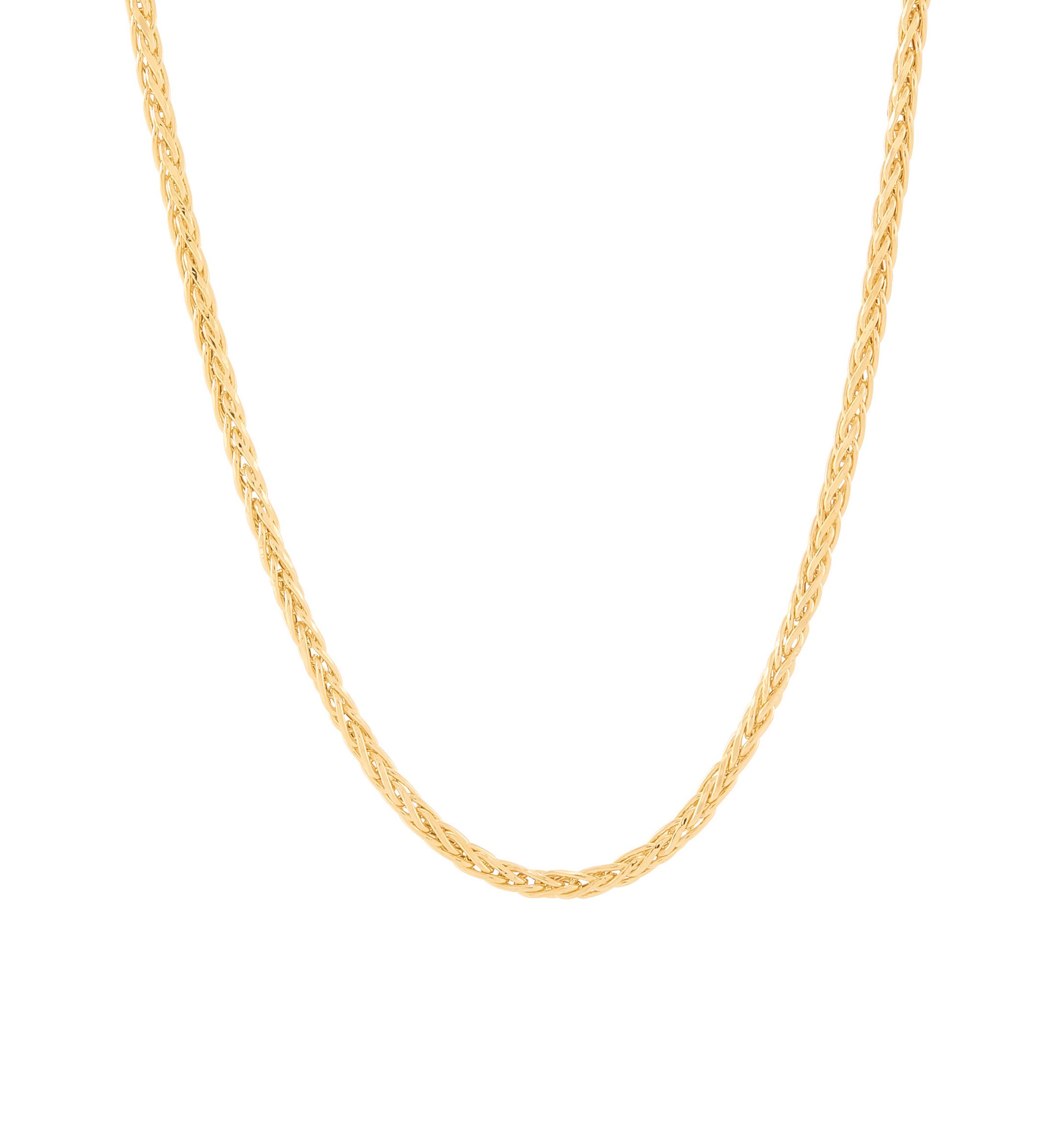 Hollow Wheat Chain in 10K Yellow Gold