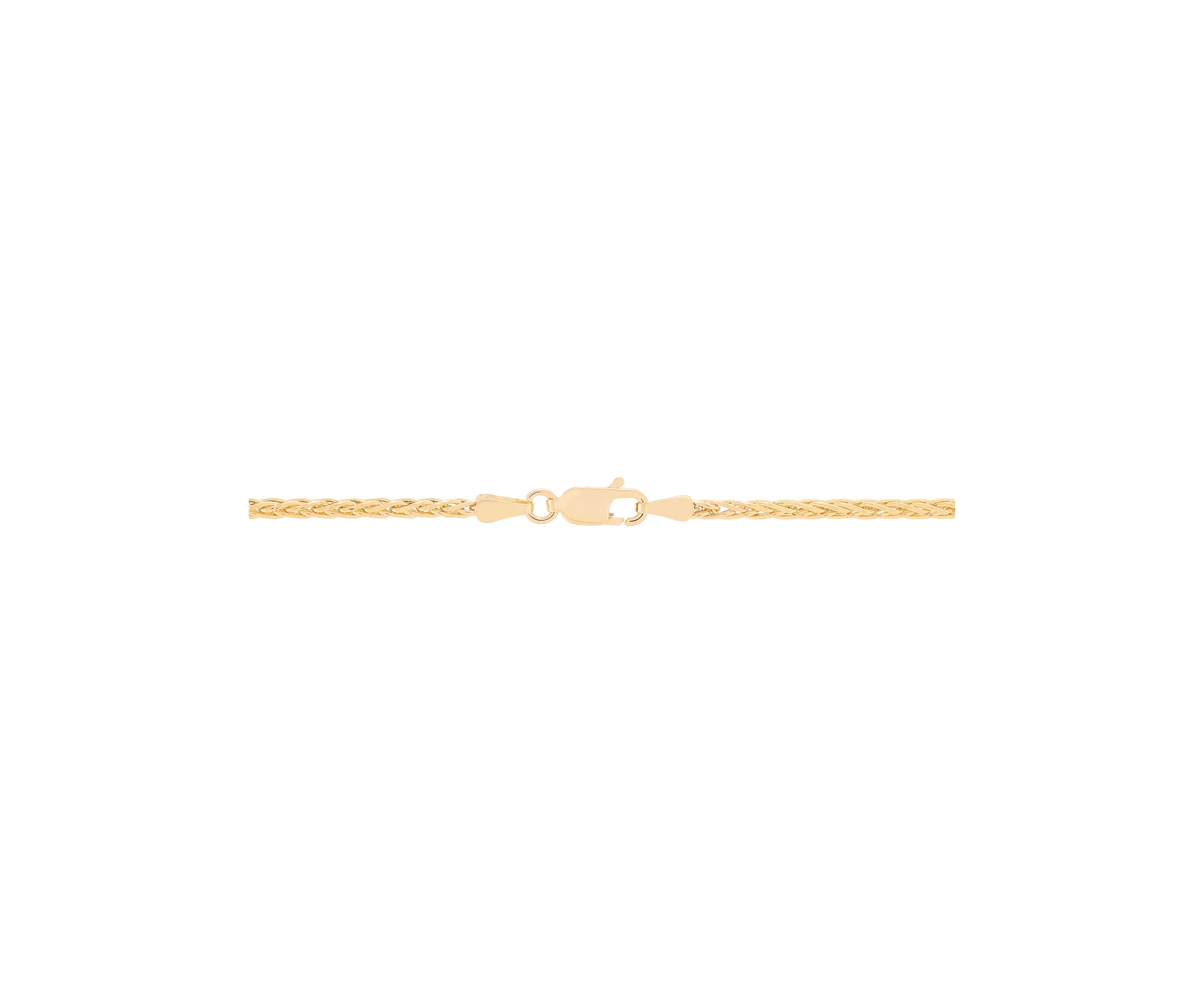Hollow Wheat Chain in 10K Yellow Gold