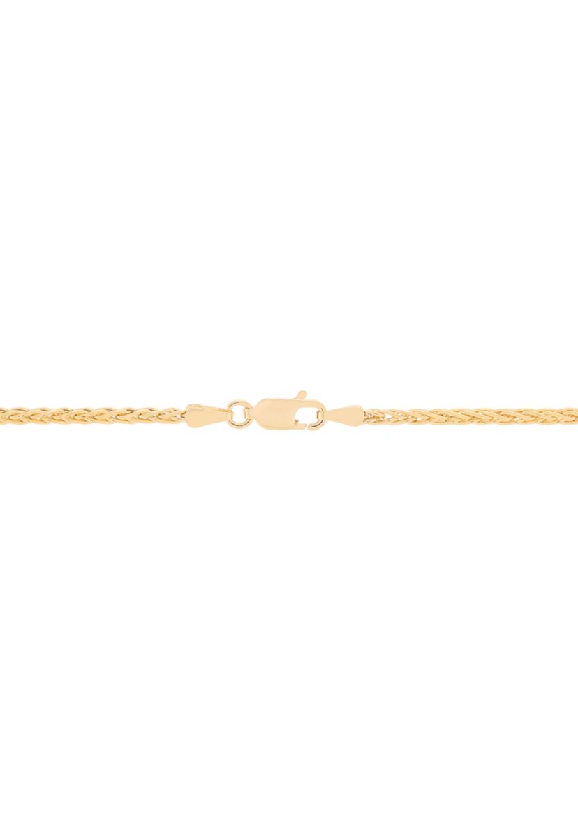 Hollow Wheat Chain in 10K Yellow Gold