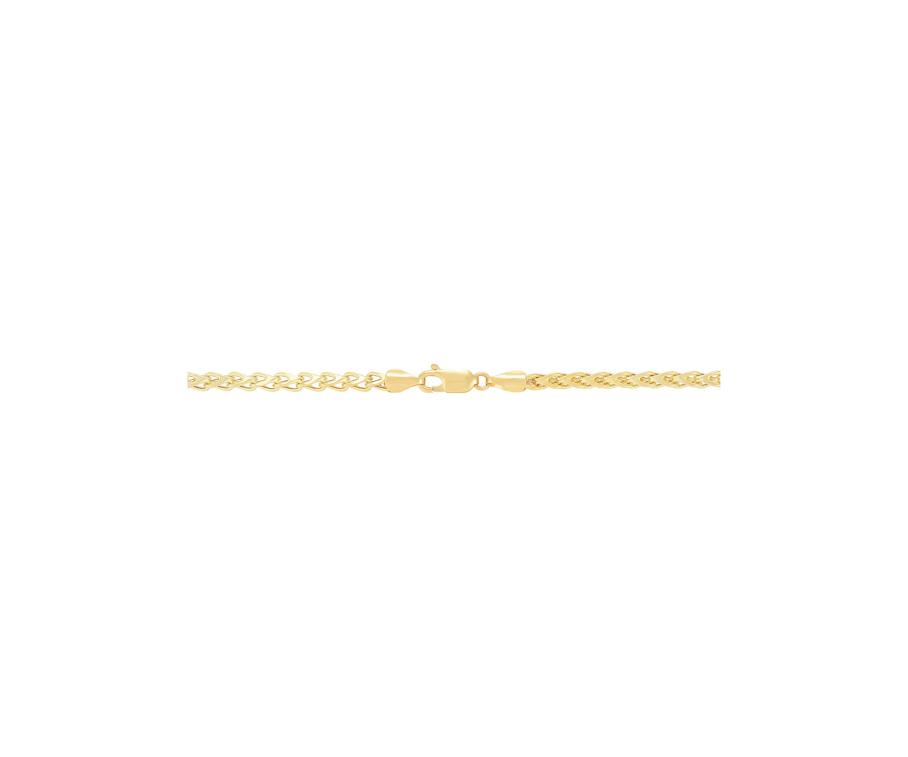 Hollow 4 Sided Franco Chain in 10K Yellow Gold