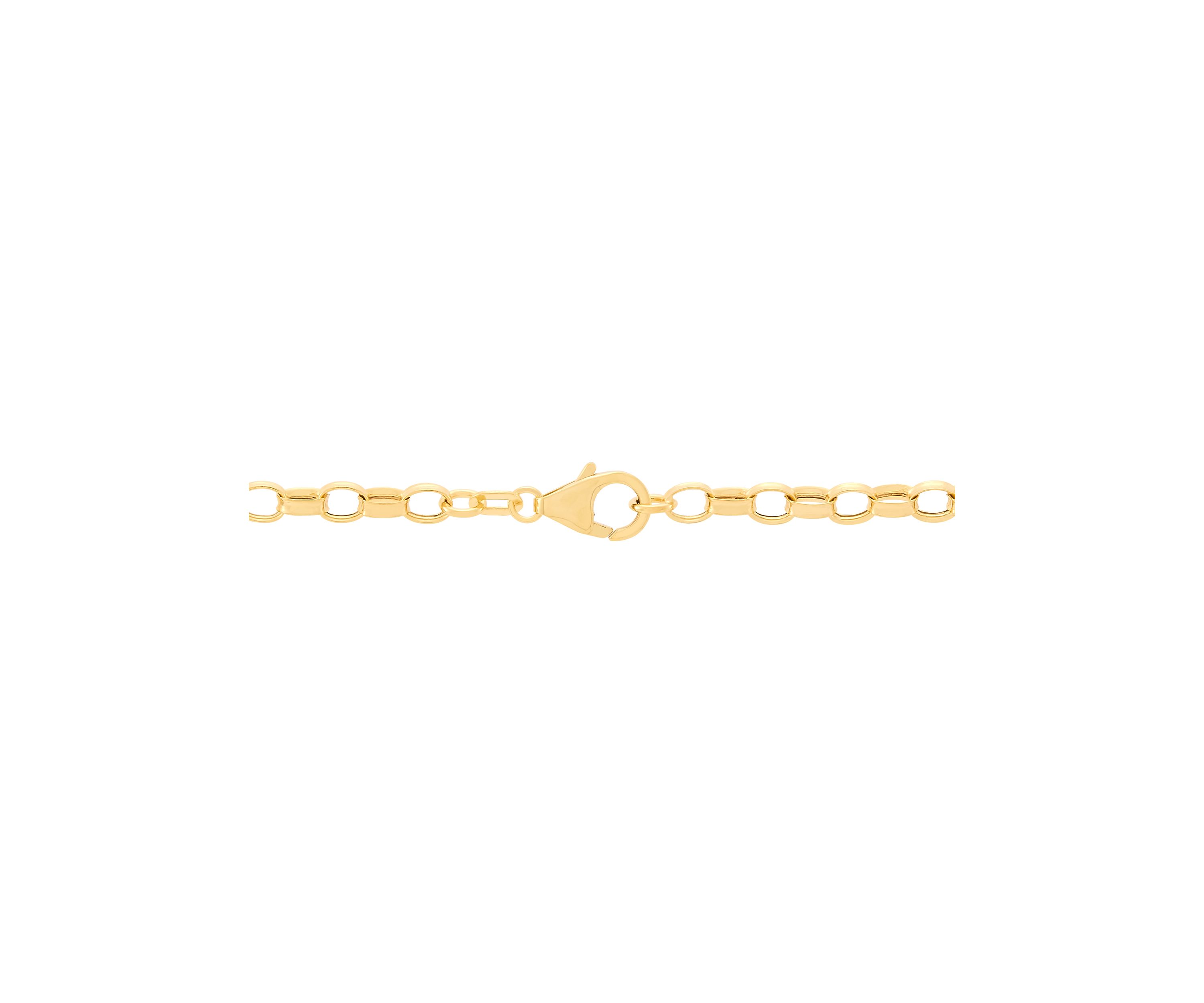 Hollow Rolo Chain in 10K Yellow Gold
