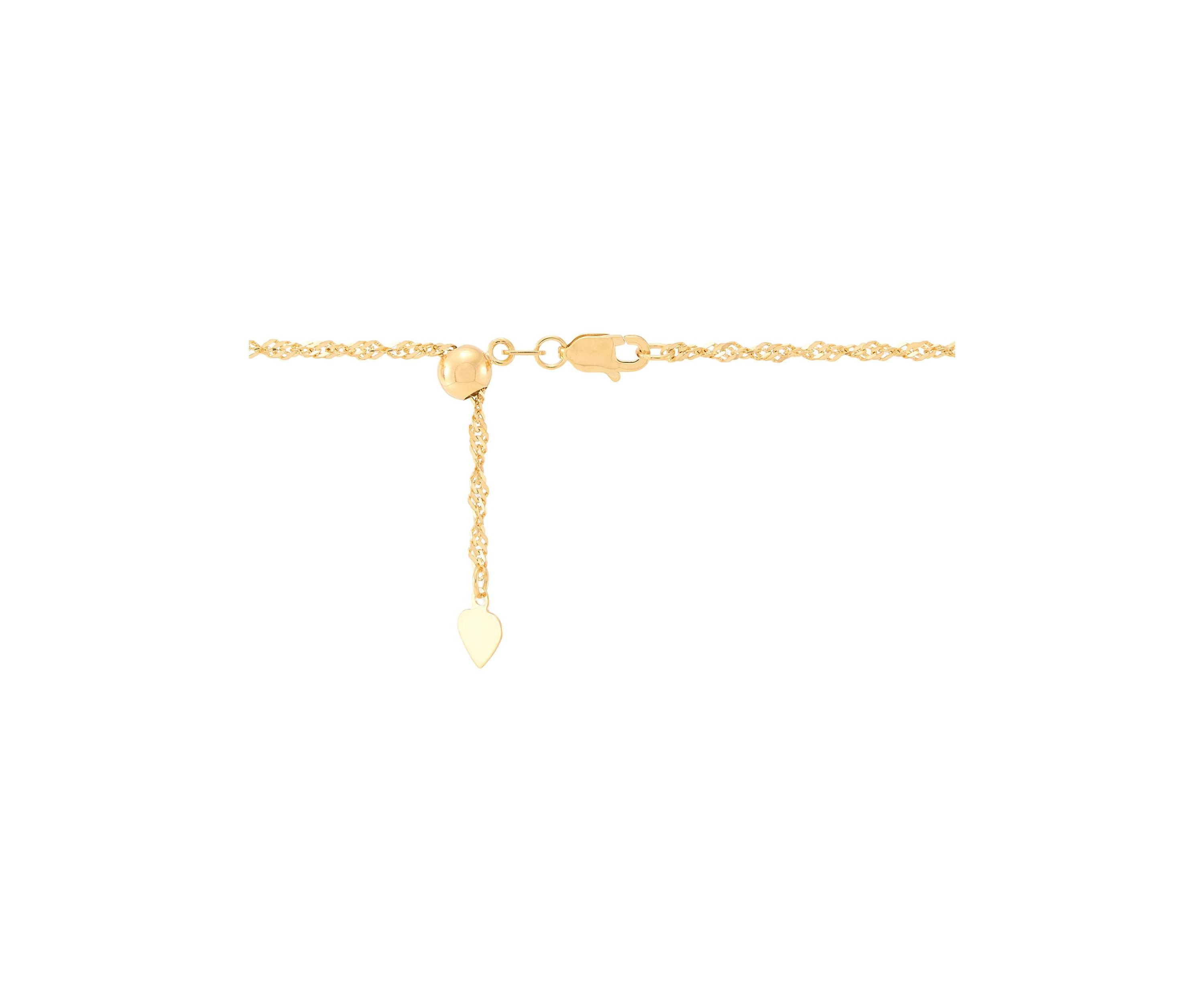 Solid Singapore Chain in 10K Yellow Gold