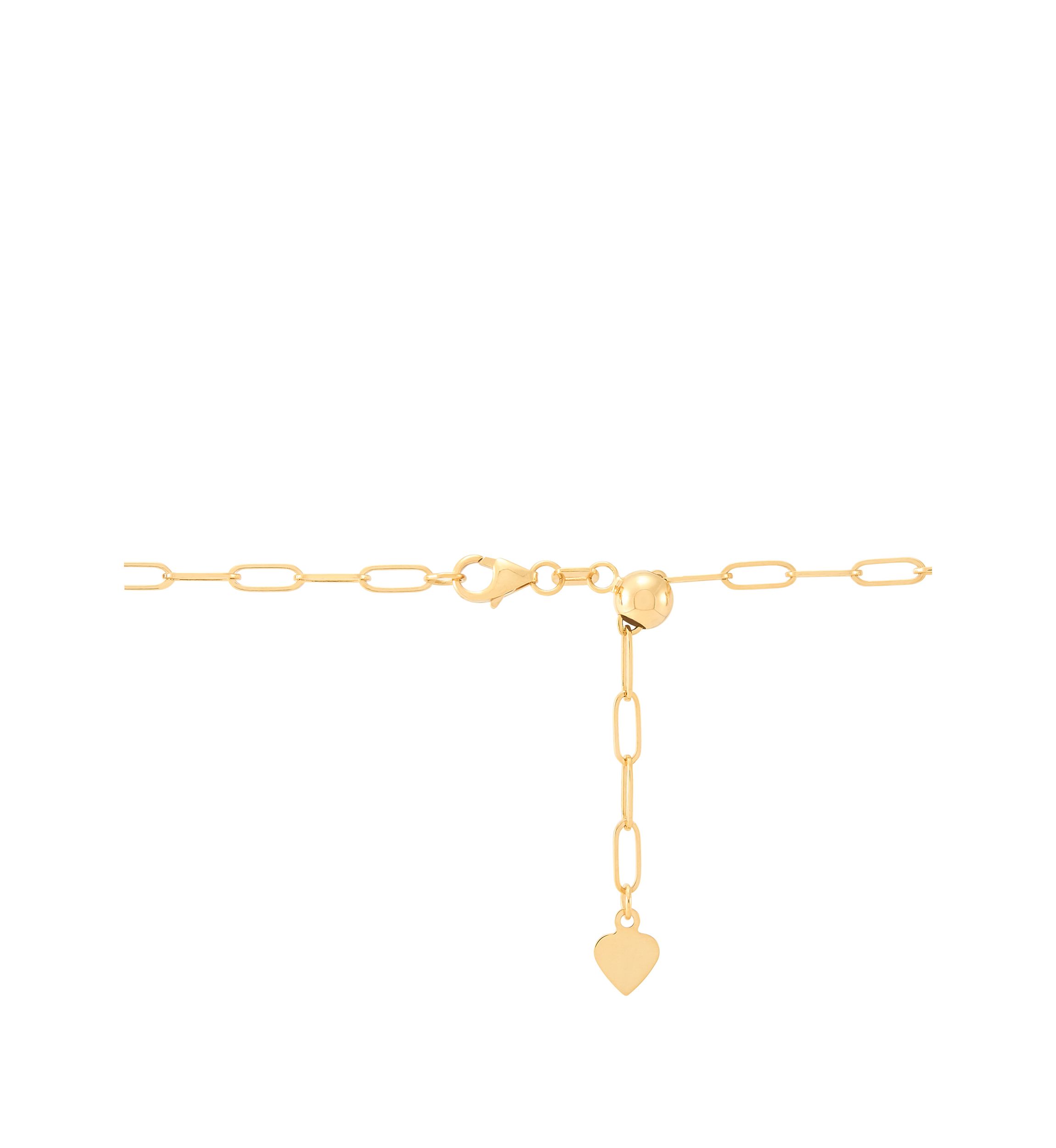 Solid Paperclip Chain in 10K Yellow Gold