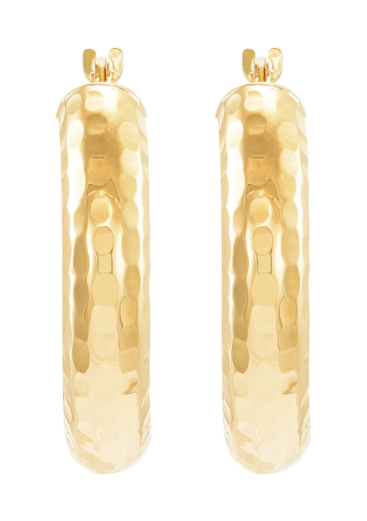 Flex Tube Hoop Earrings in 10K Yellow Gold