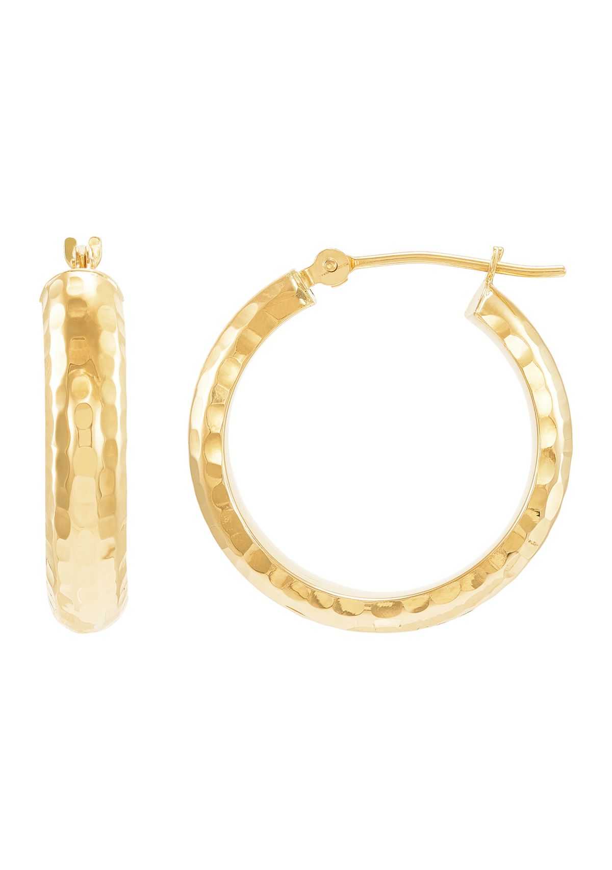 Flex Tube Hoop Earrings in 10K Yellow Gold
