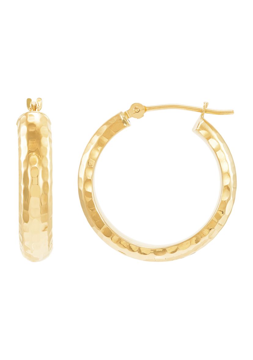 Flex Tube Hoop Earrings in 10K Yellow Gold