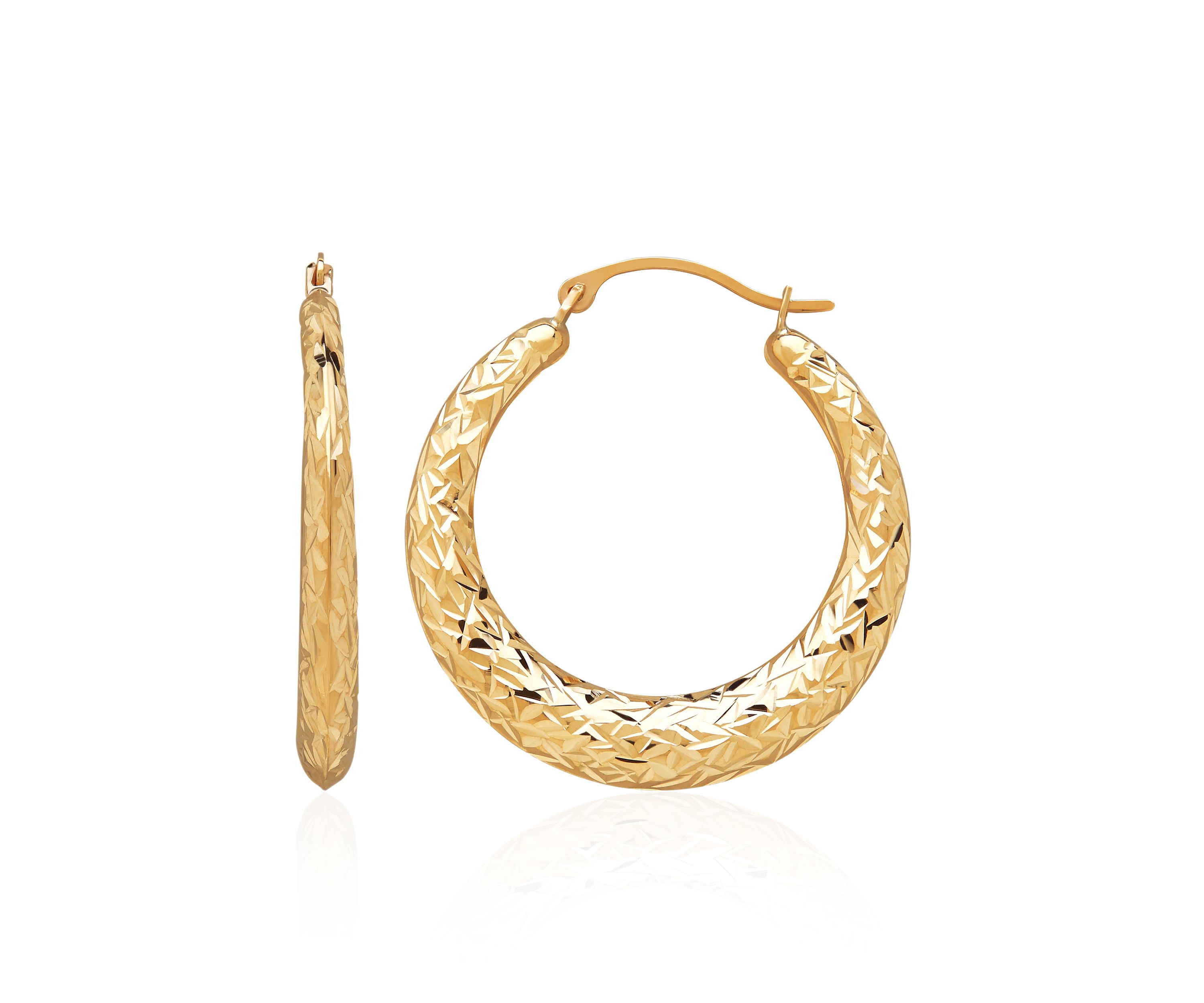 Hoop Earrings in 10K Yellow Gold