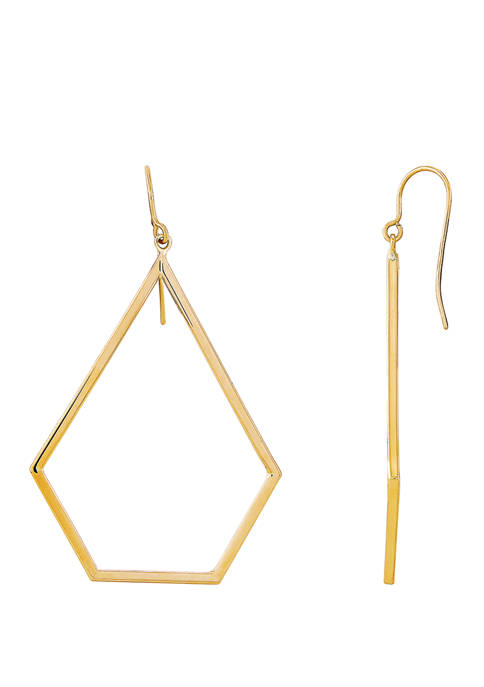 Pyramid Earrings in 10K Yellow Gold