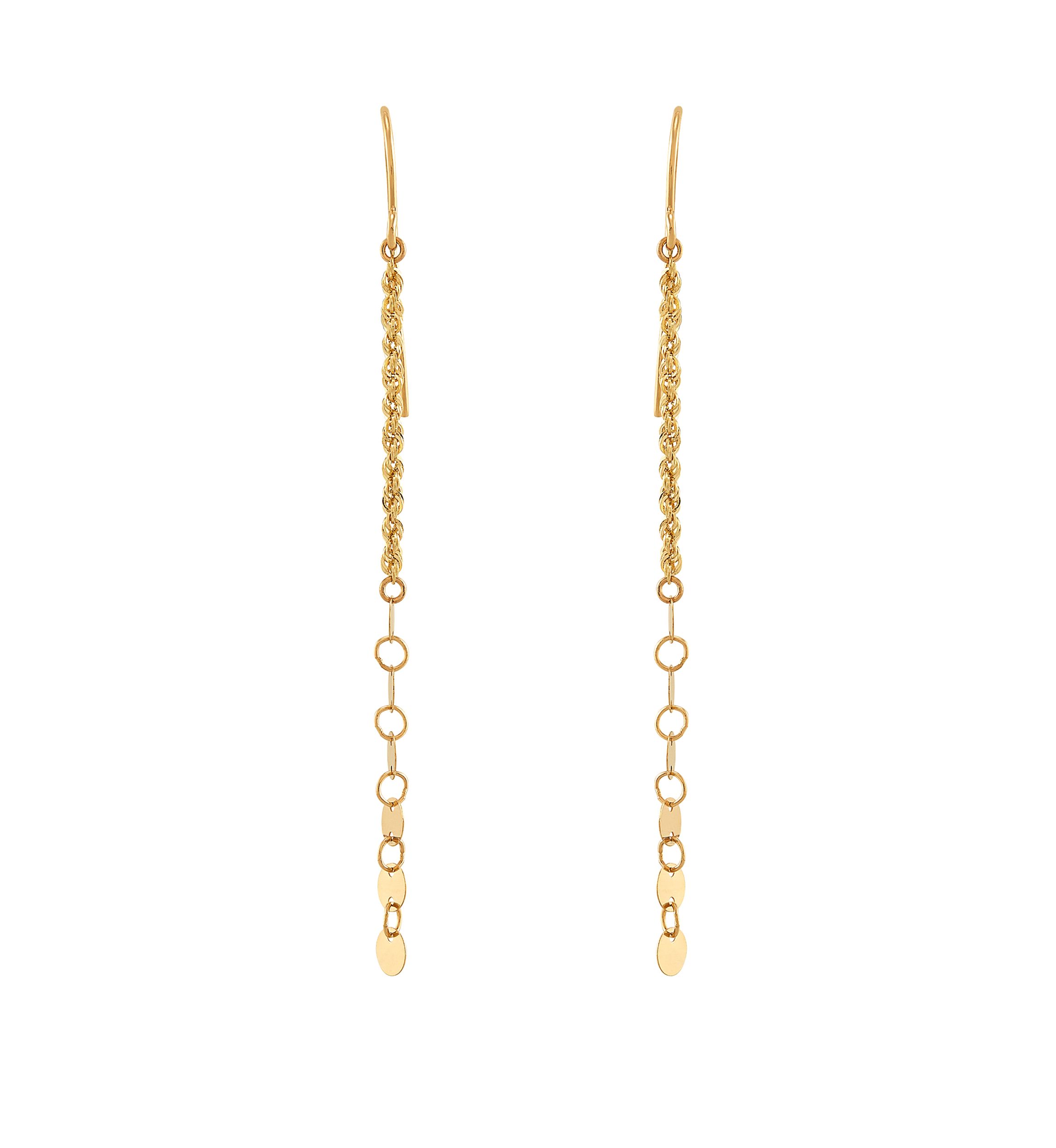 Dangle Earrings in 10k Yellow Gold