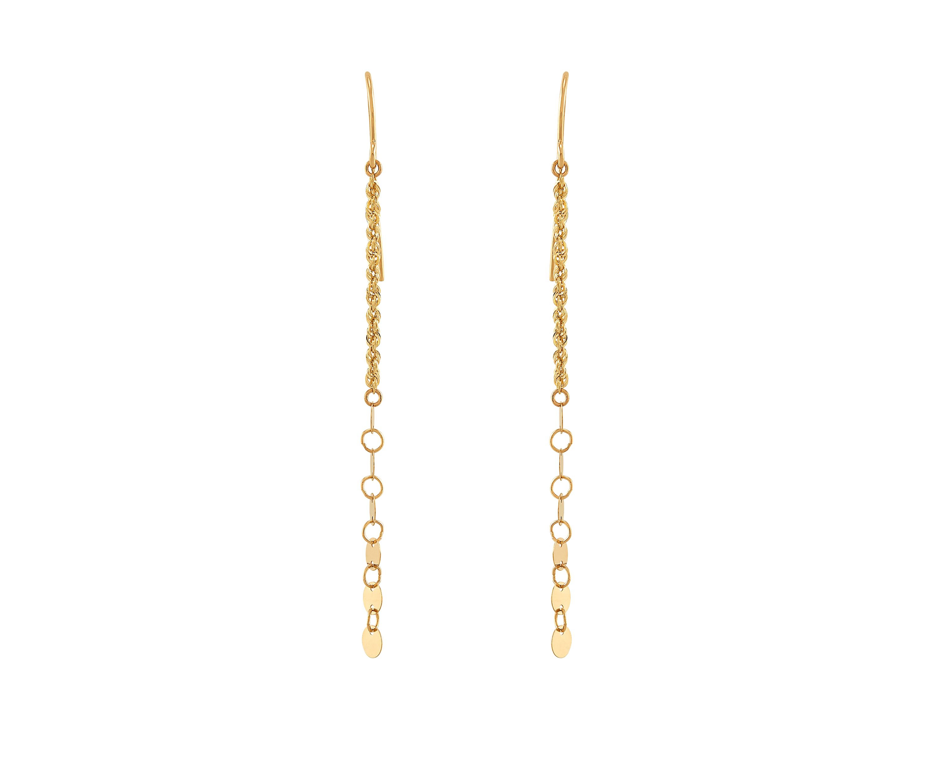 Dangle Earrings in 10k Yellow Gold