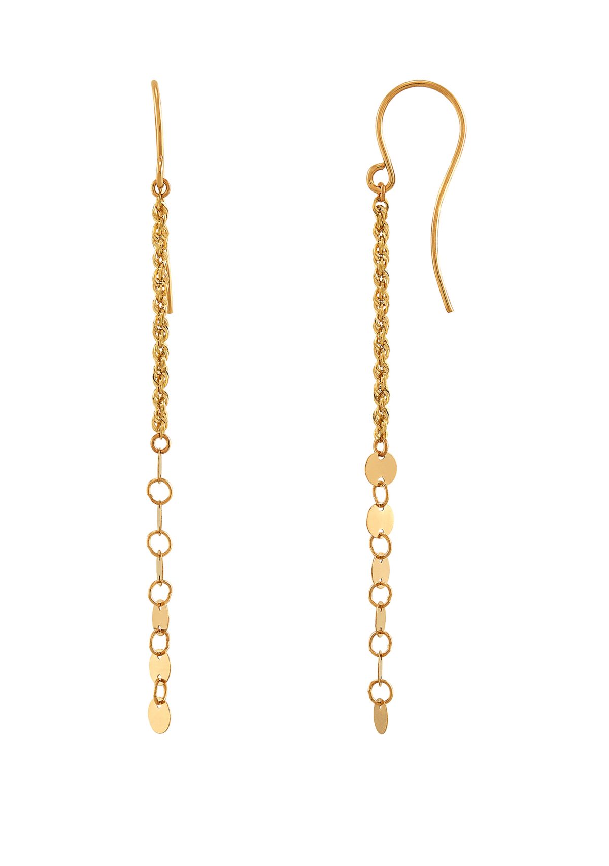 Dangle Earrings in 10k Yellow Gold