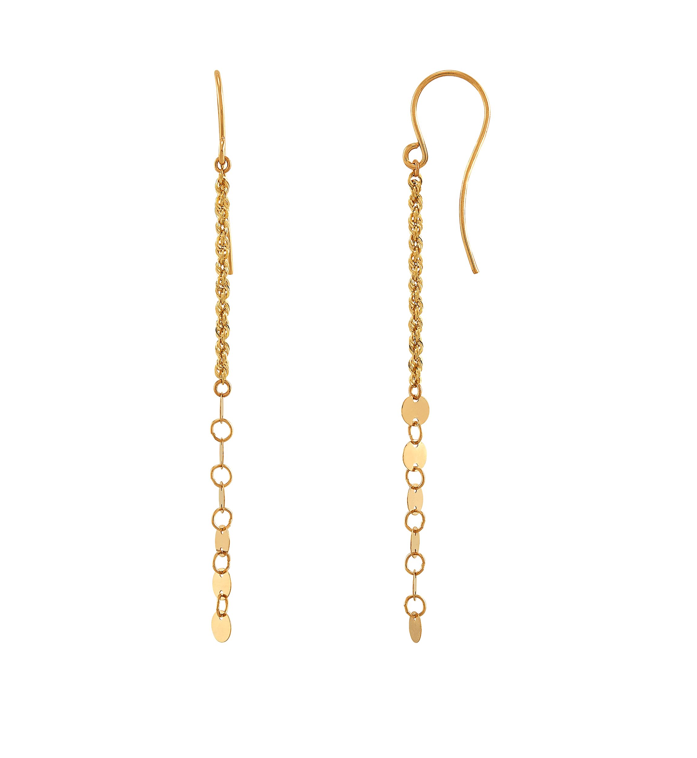 Dangle Earrings in 10k Yellow Gold