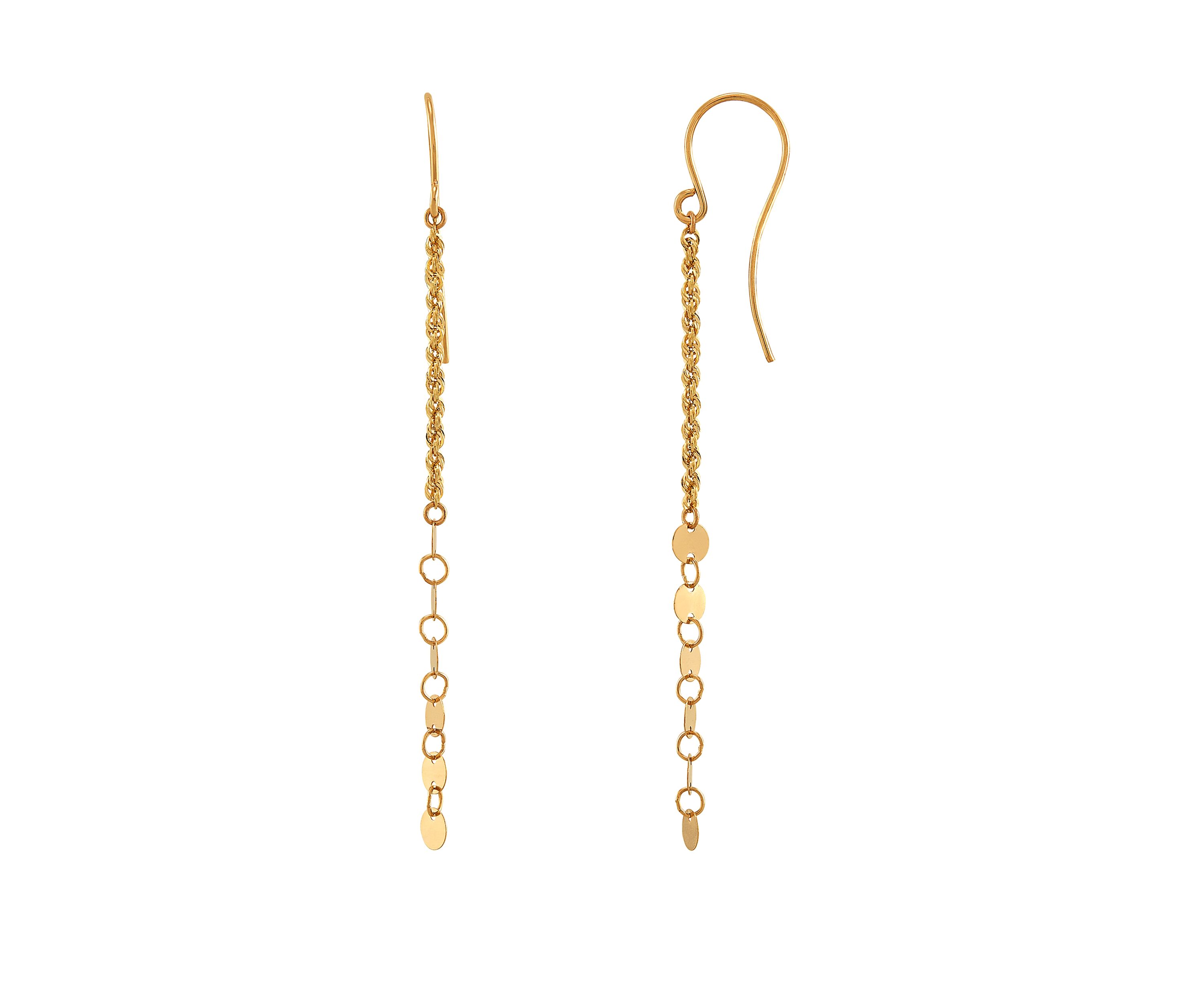 Dangle Earrings in 10k Yellow Gold