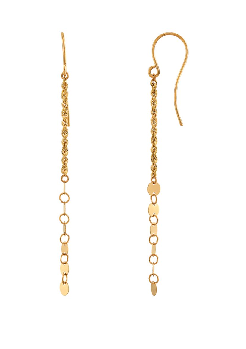 Dangle Earrings in 10k Yellow Gold