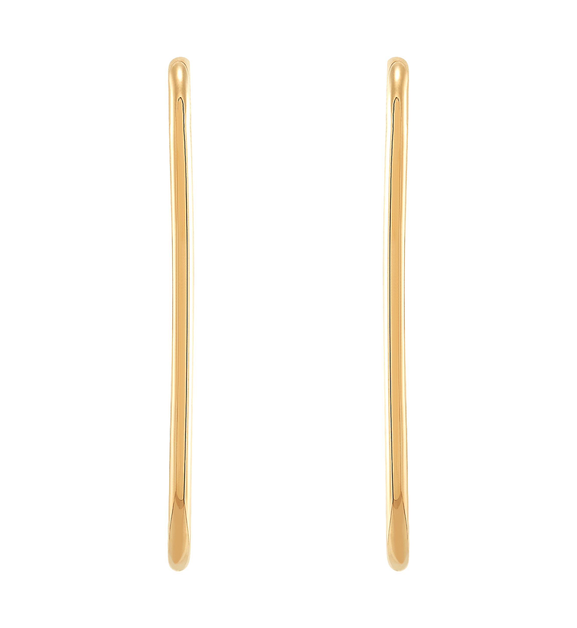Rectangle Hoop Earrings in 10K Yellow Gold