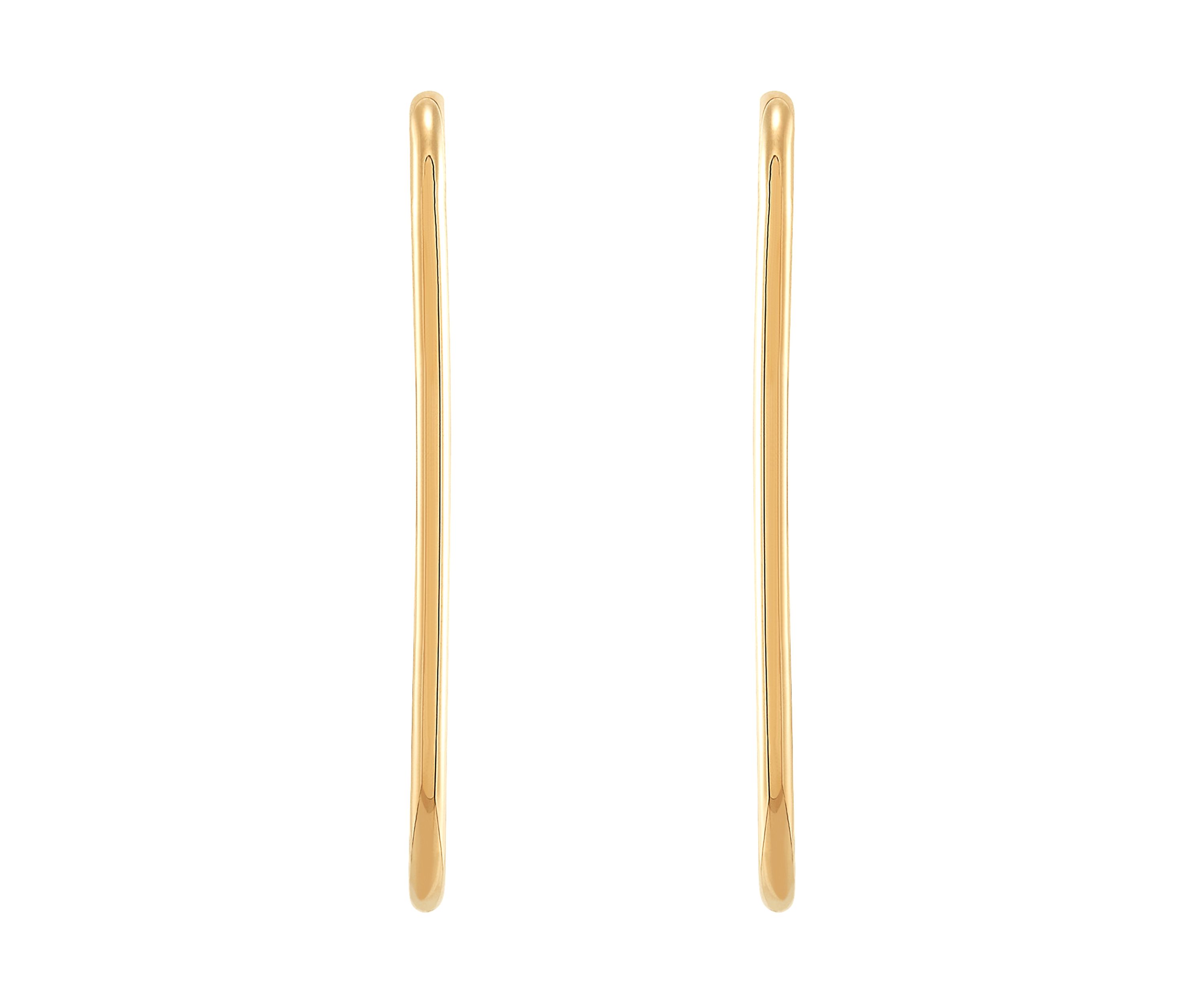 Rectangle Hoop Earrings in 10K Yellow Gold