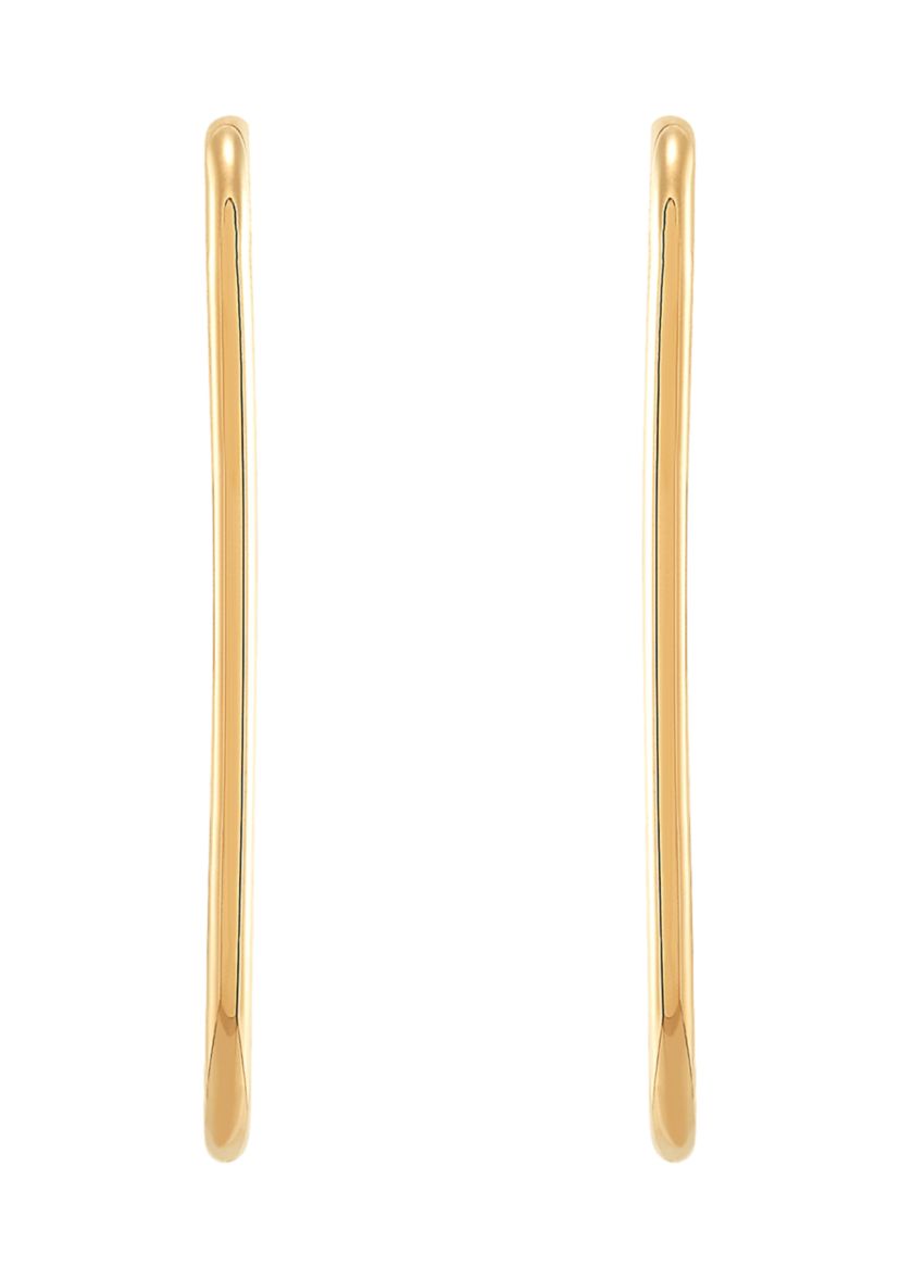 Rectangle Hoop Earrings in 10K Yellow Gold