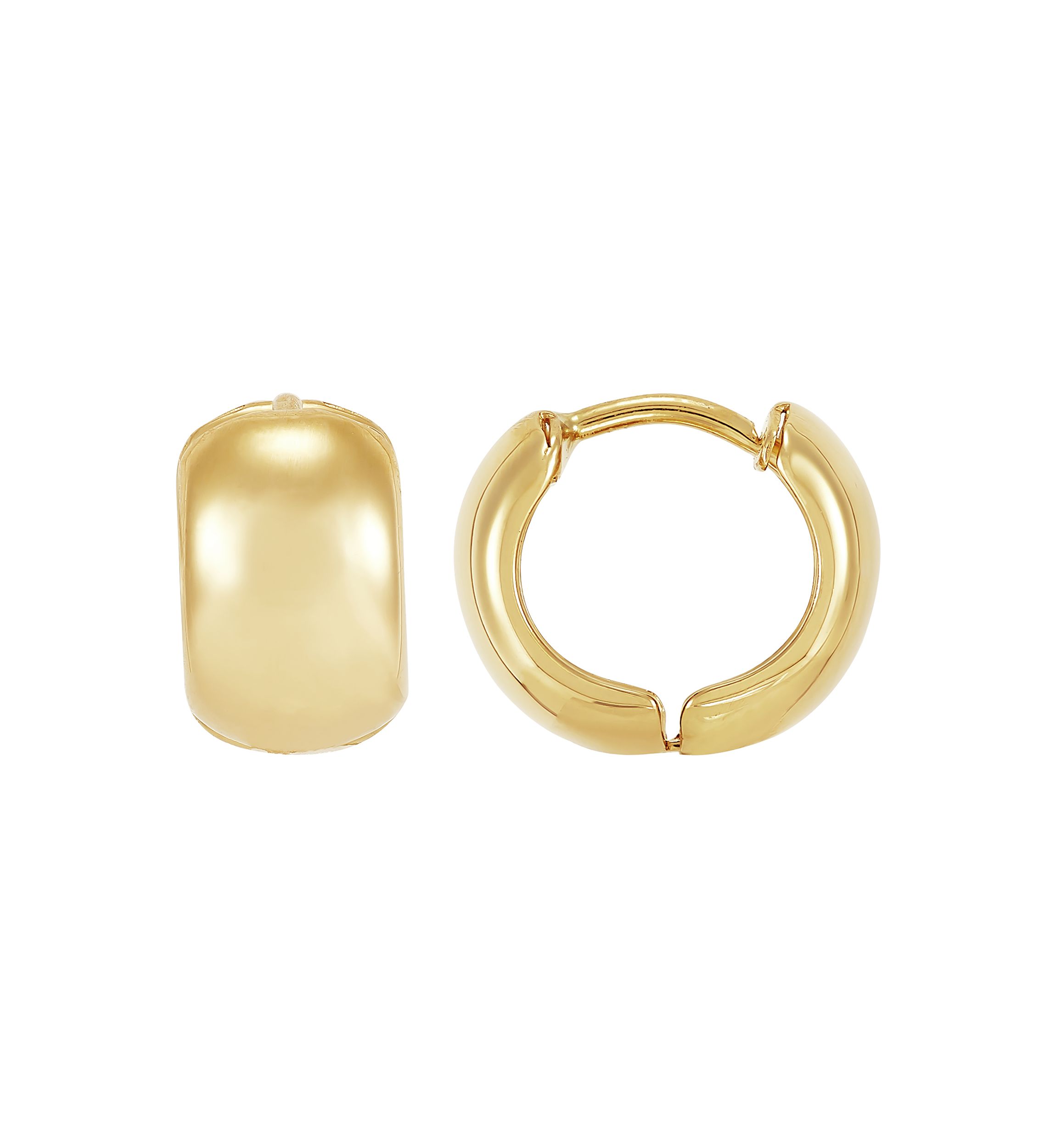 Huggie Hoop Earrings in 10K Yellow Gold