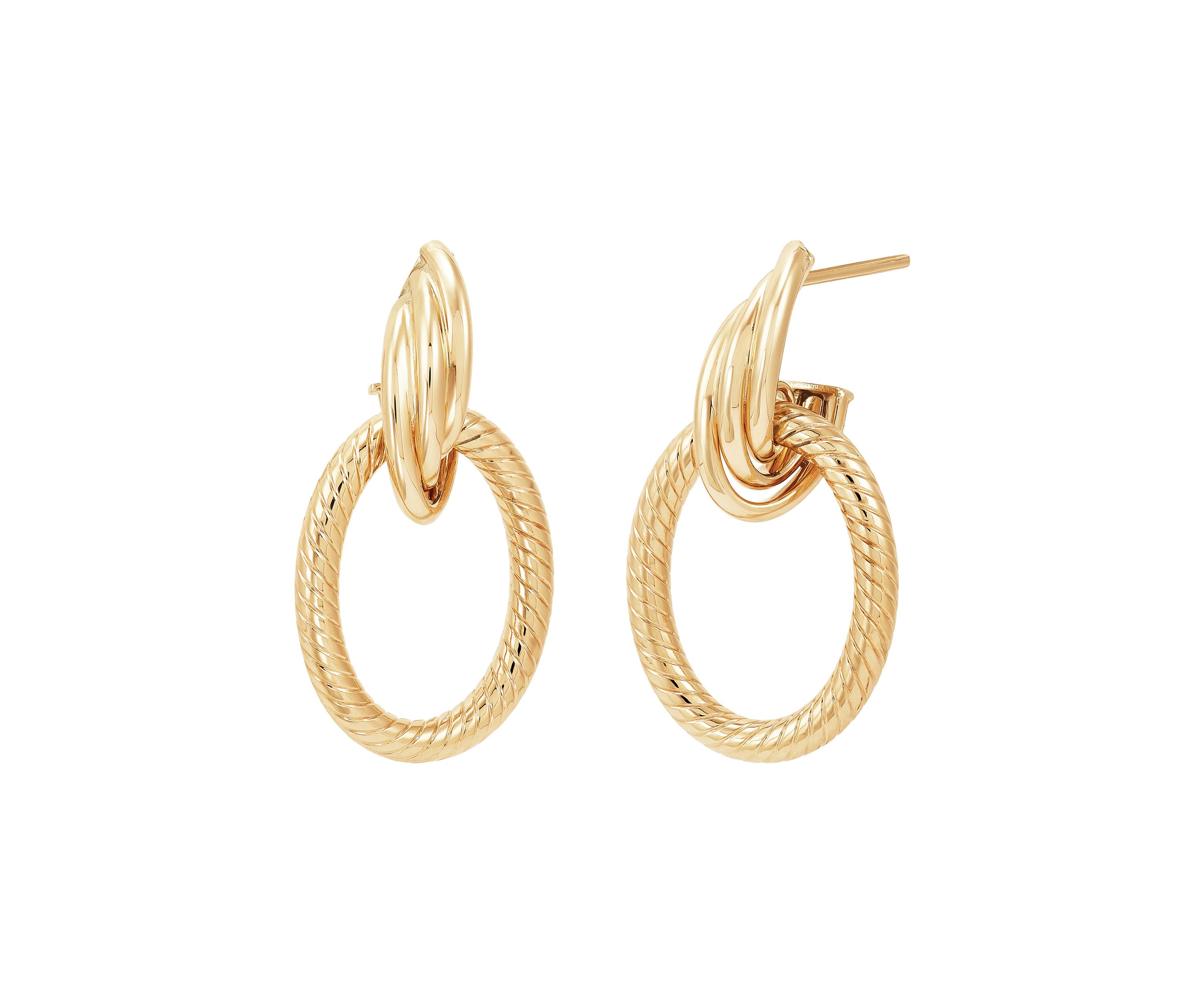 Doorknocker Hoops in 10K Yellow Gold