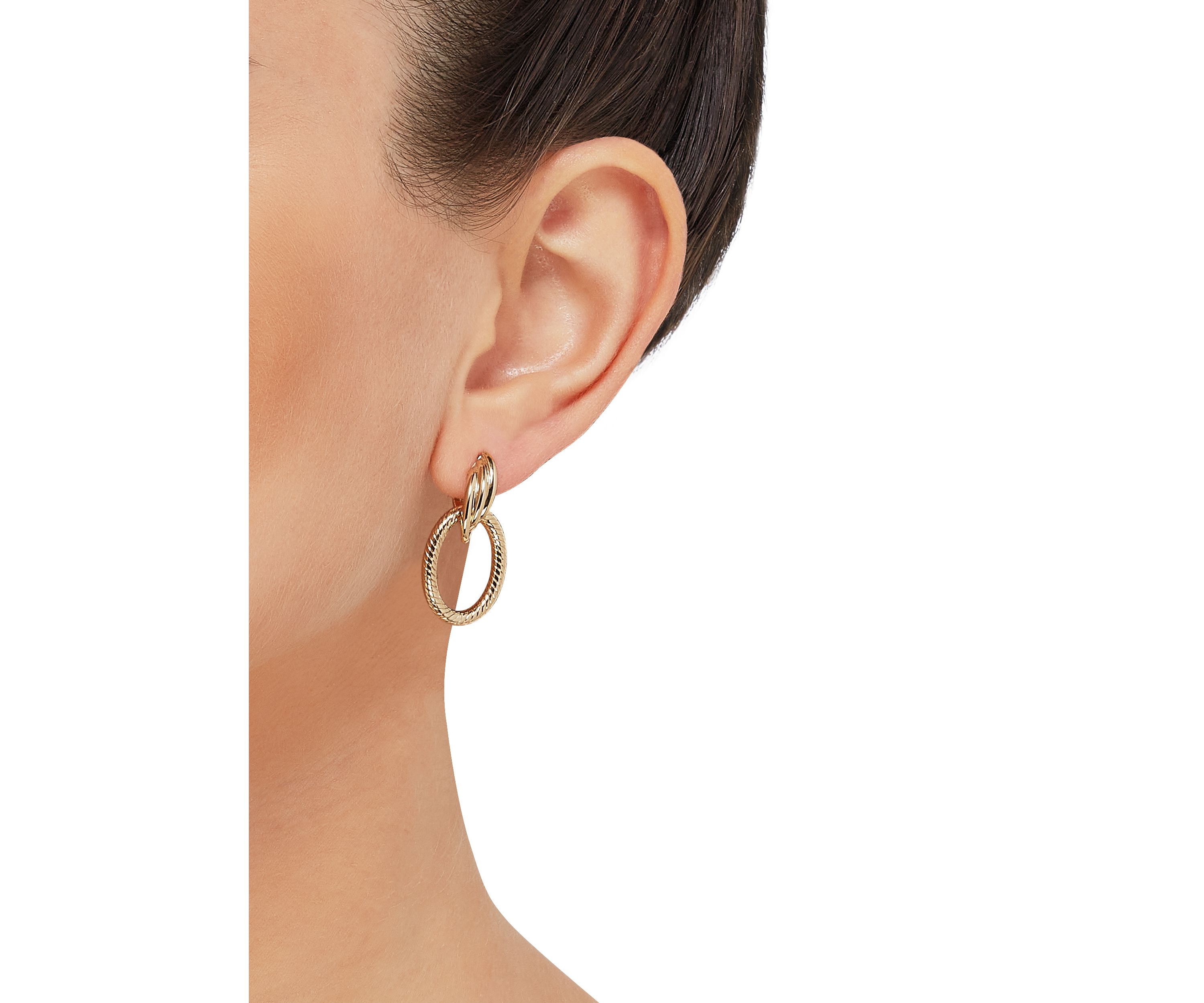 Doorknocker Hoops in 10K Yellow Gold