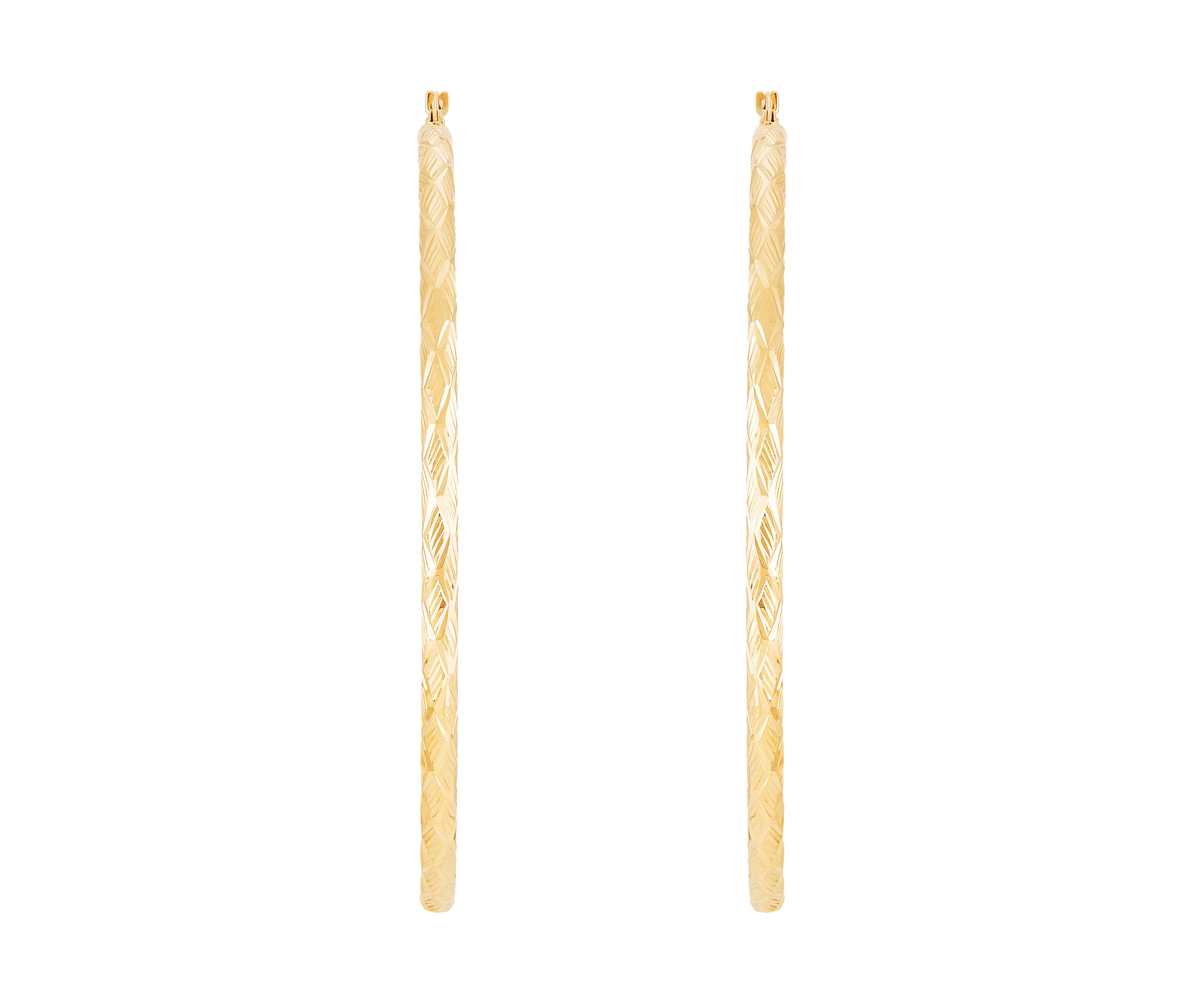 3 mm x 70 mm Tube Hoop in 10K Yellow Gold