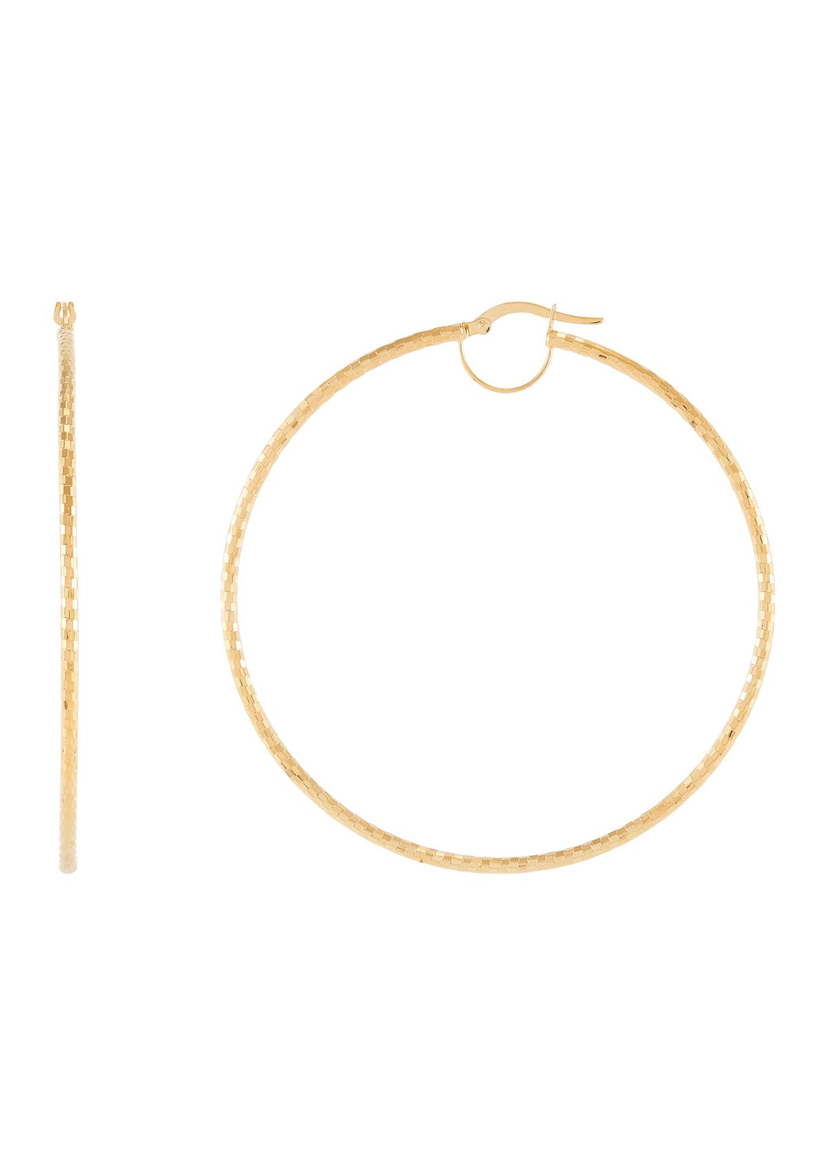 Tube Hoop Earrings in 10K Yellow Gold