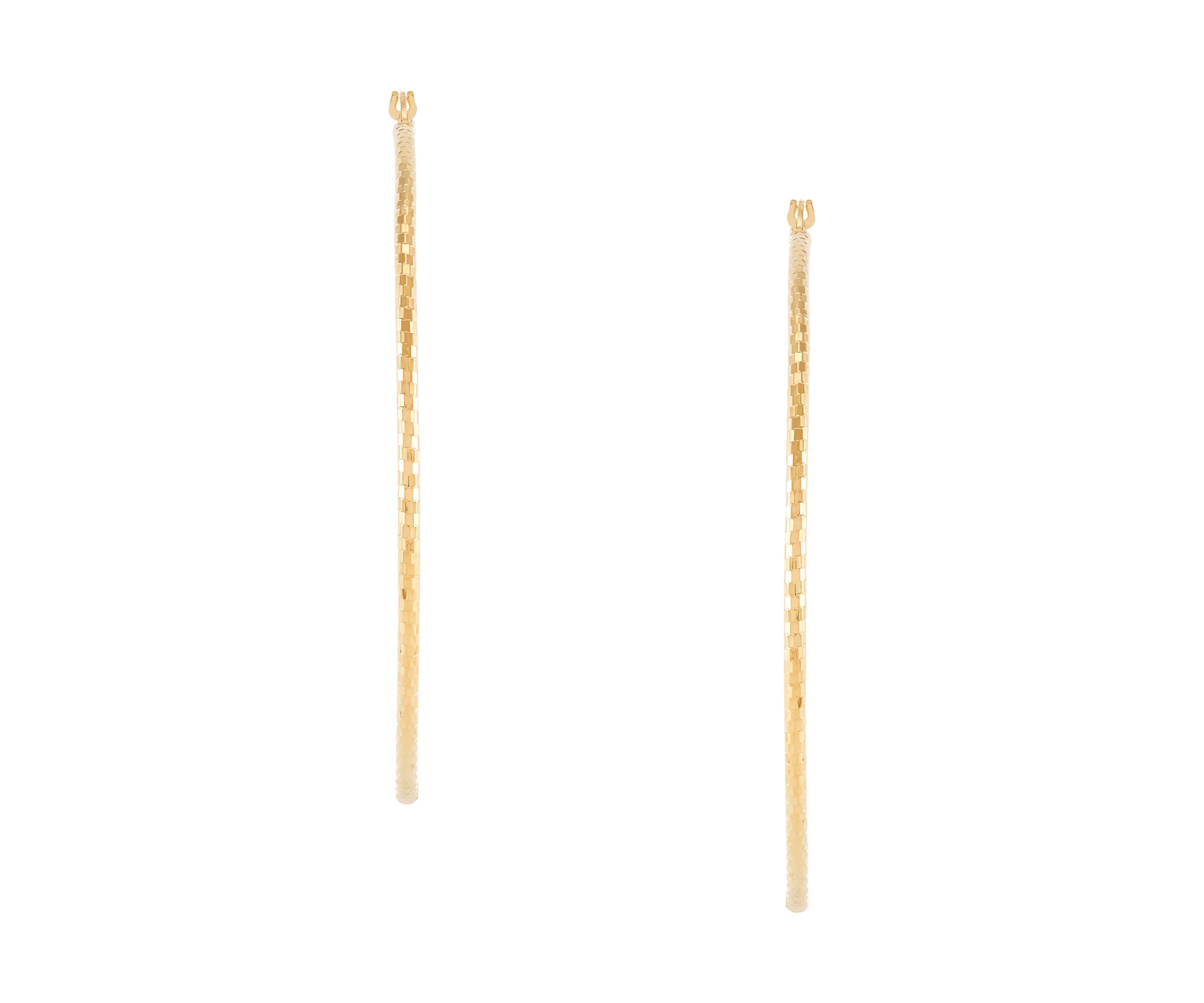 Tube Hoop Earrings in 10K Yellow Gold