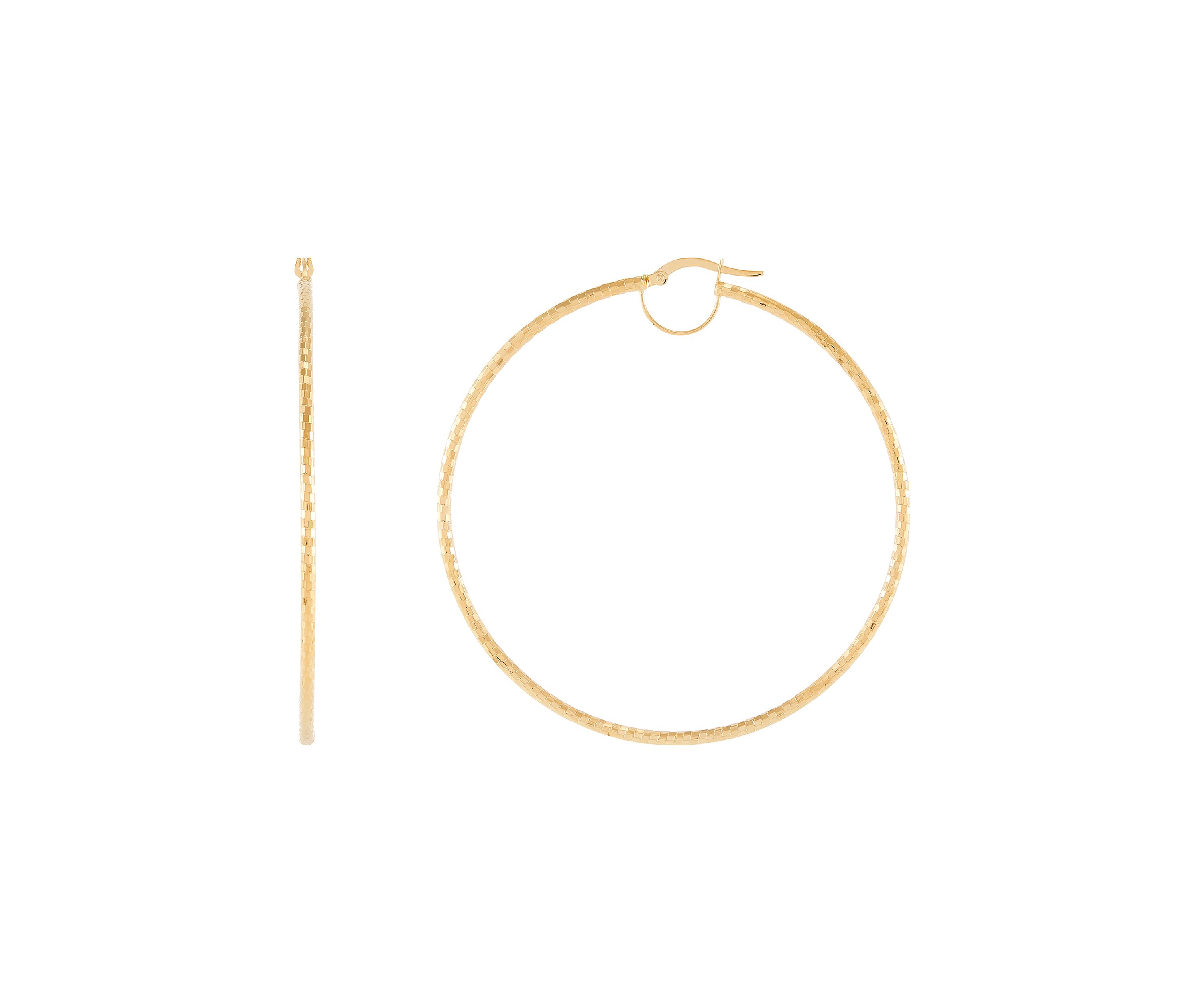 Tube Hoop Earrings in 10K Yellow Gold