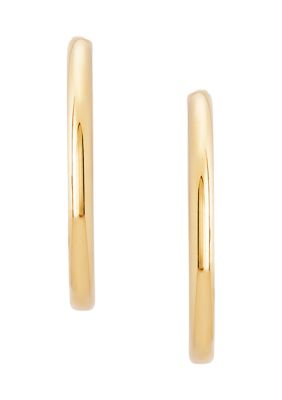 Belk & Co Endless Tube Hoop Earrings in 10K Yellow Gold