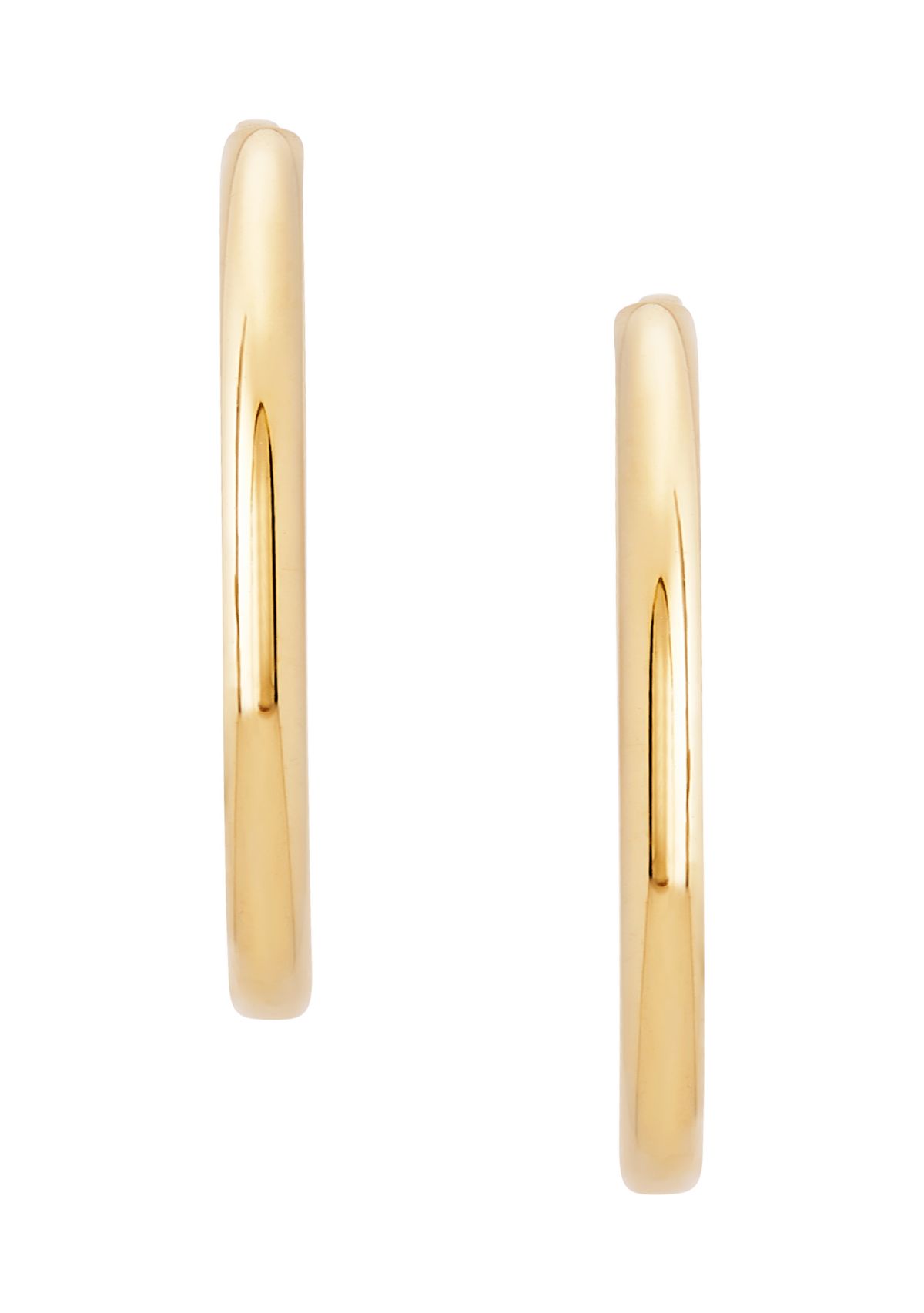 Endless Tube Hoop Earrings in 10K Yellow Gold