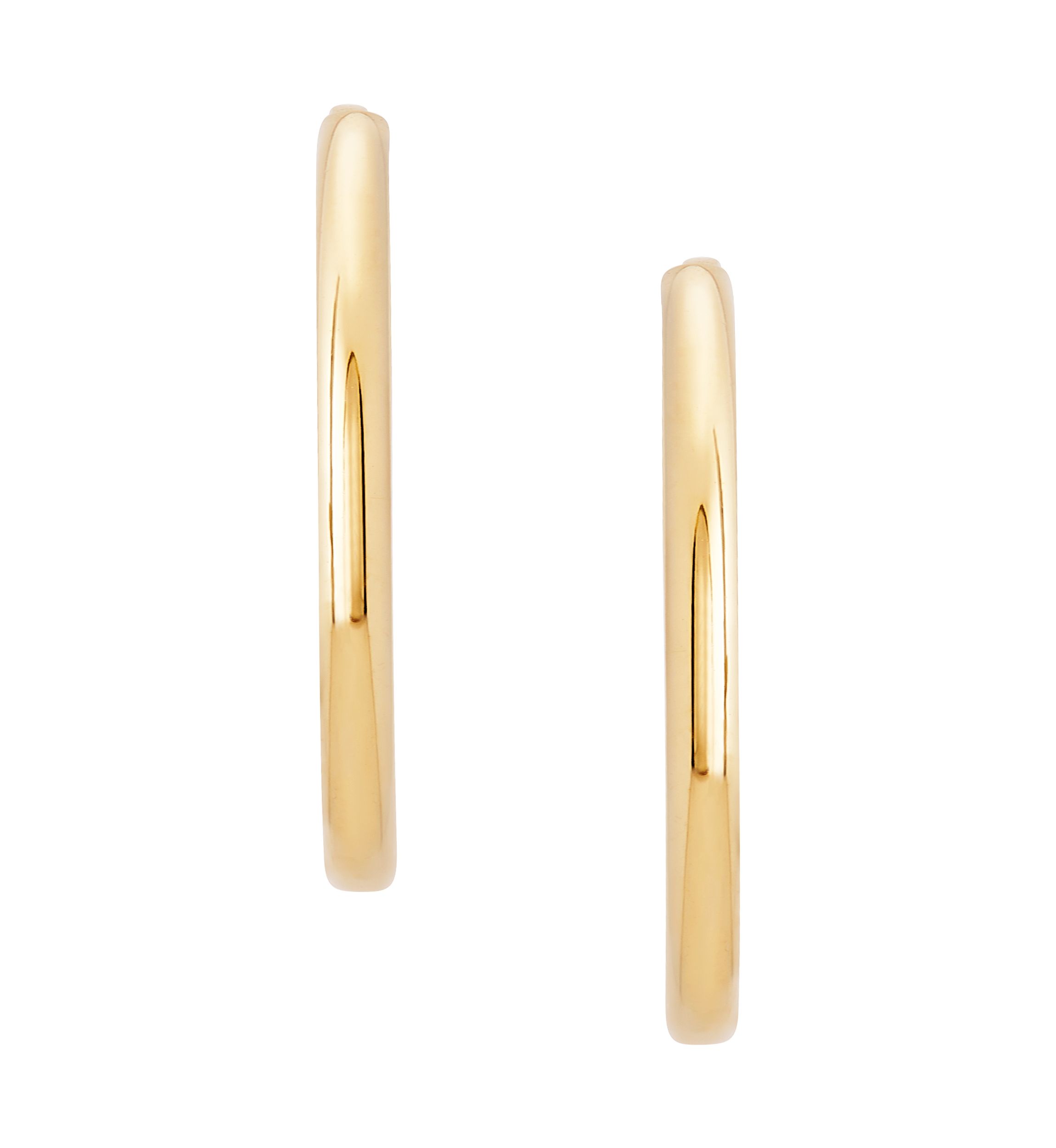 Endless Tube Hoop Earrings in 10K Yellow Gold