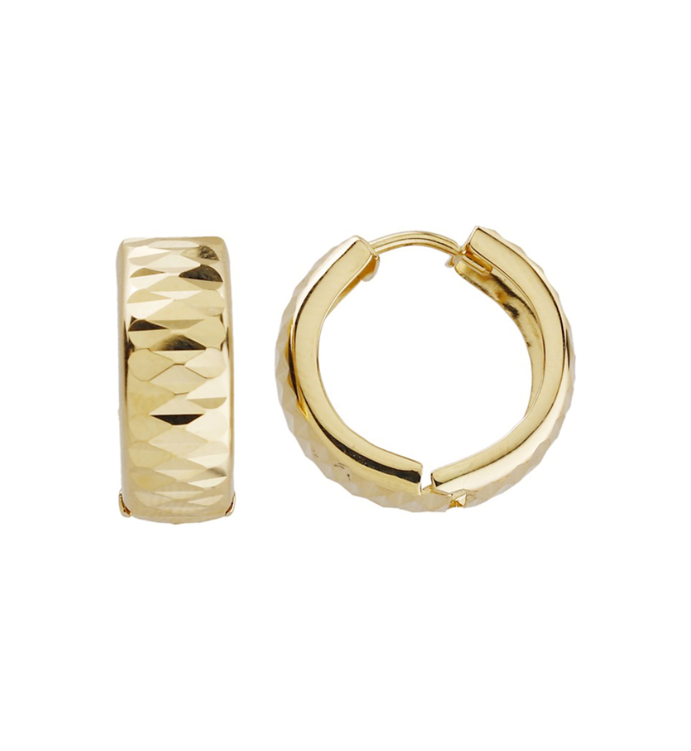 Huggies Hoop Earrings in 10K Yellow Gold
