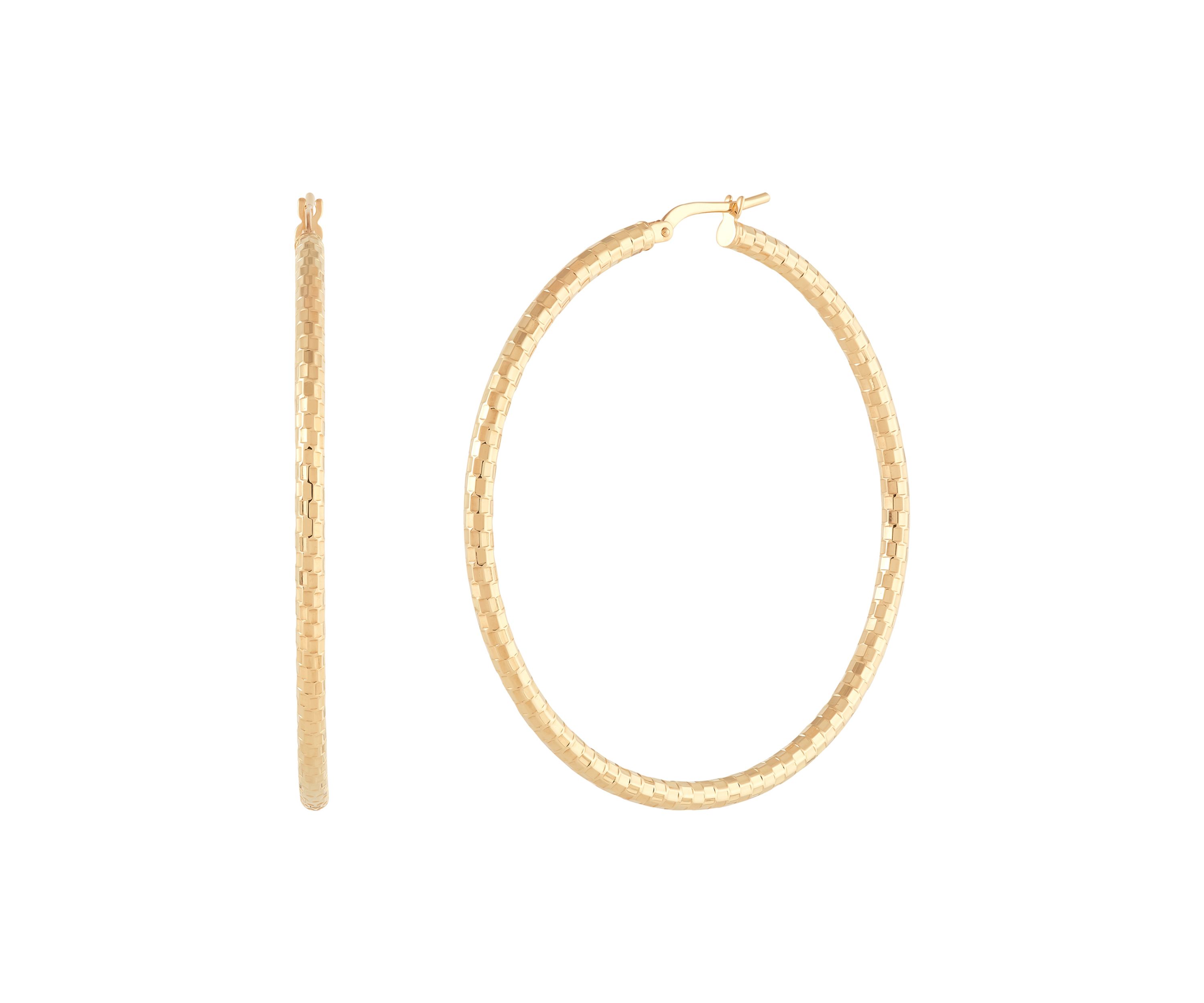 Tube Hoop Earrings in 10K Yellow Gold