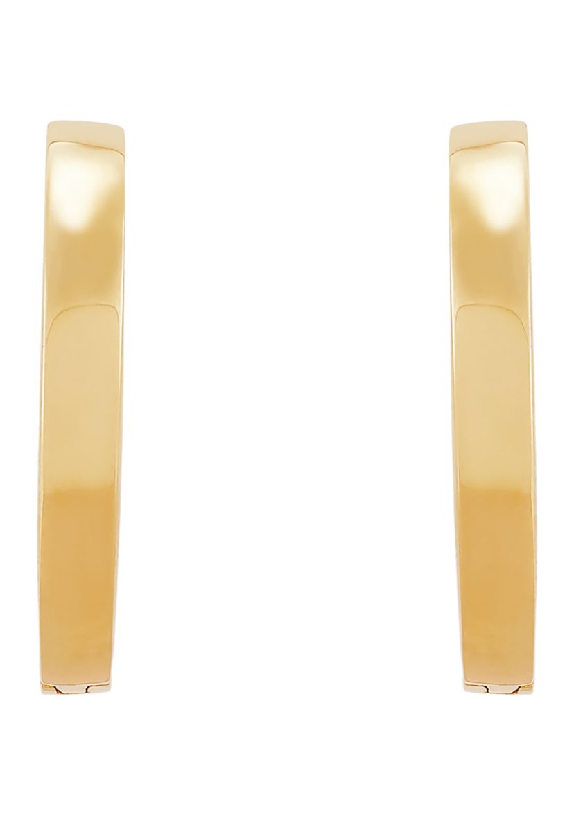 Huggie Hoop Earrings in 10K Yellow Gold