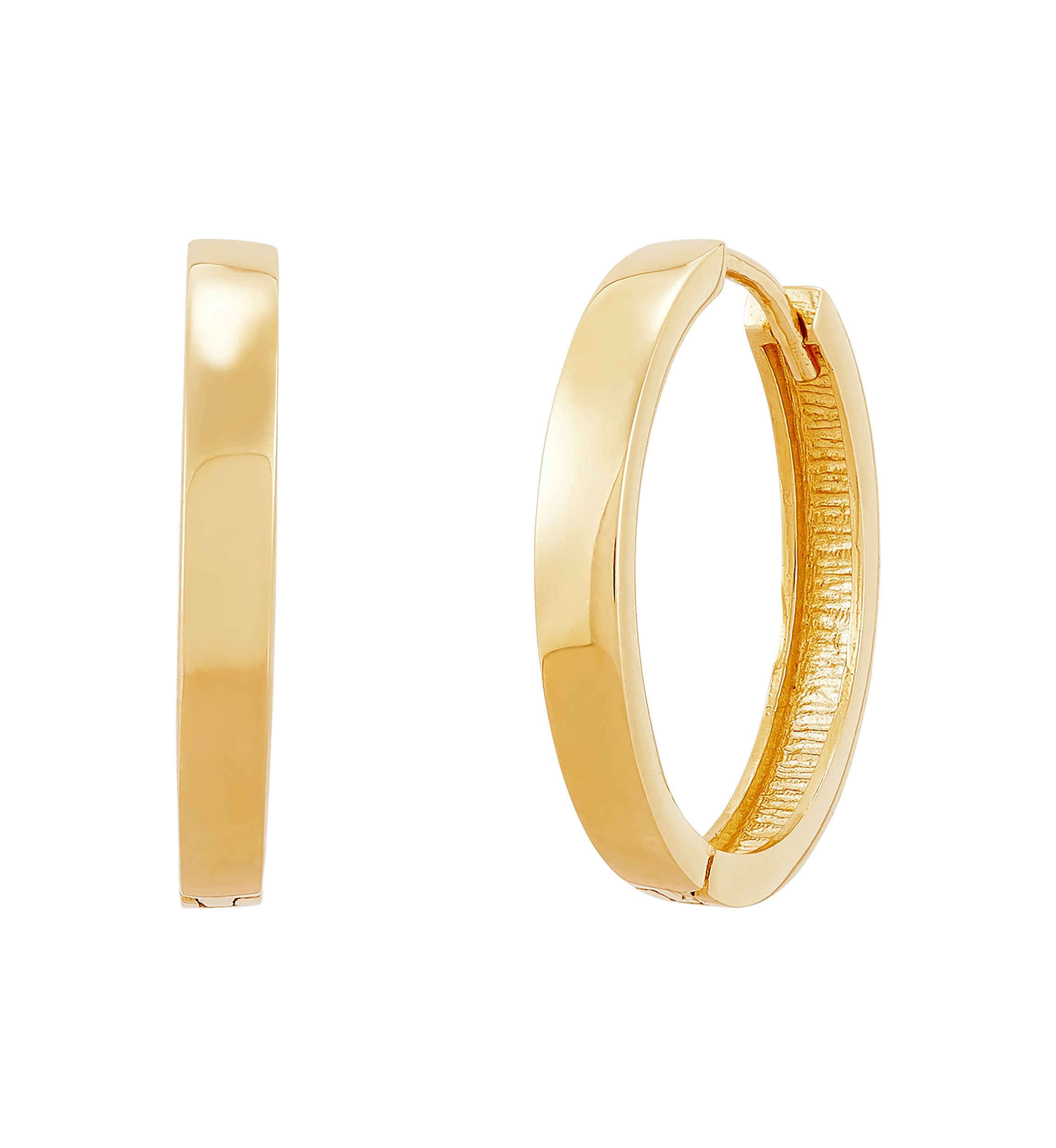 Huggie Hoop Earrings in 10K Yellow Gold