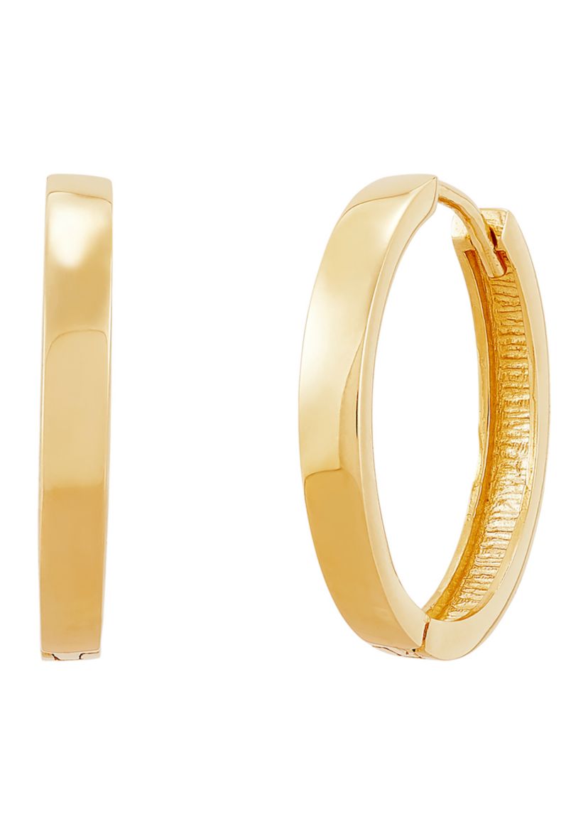 Huggie Hoop Earrings in 10K Yellow Gold