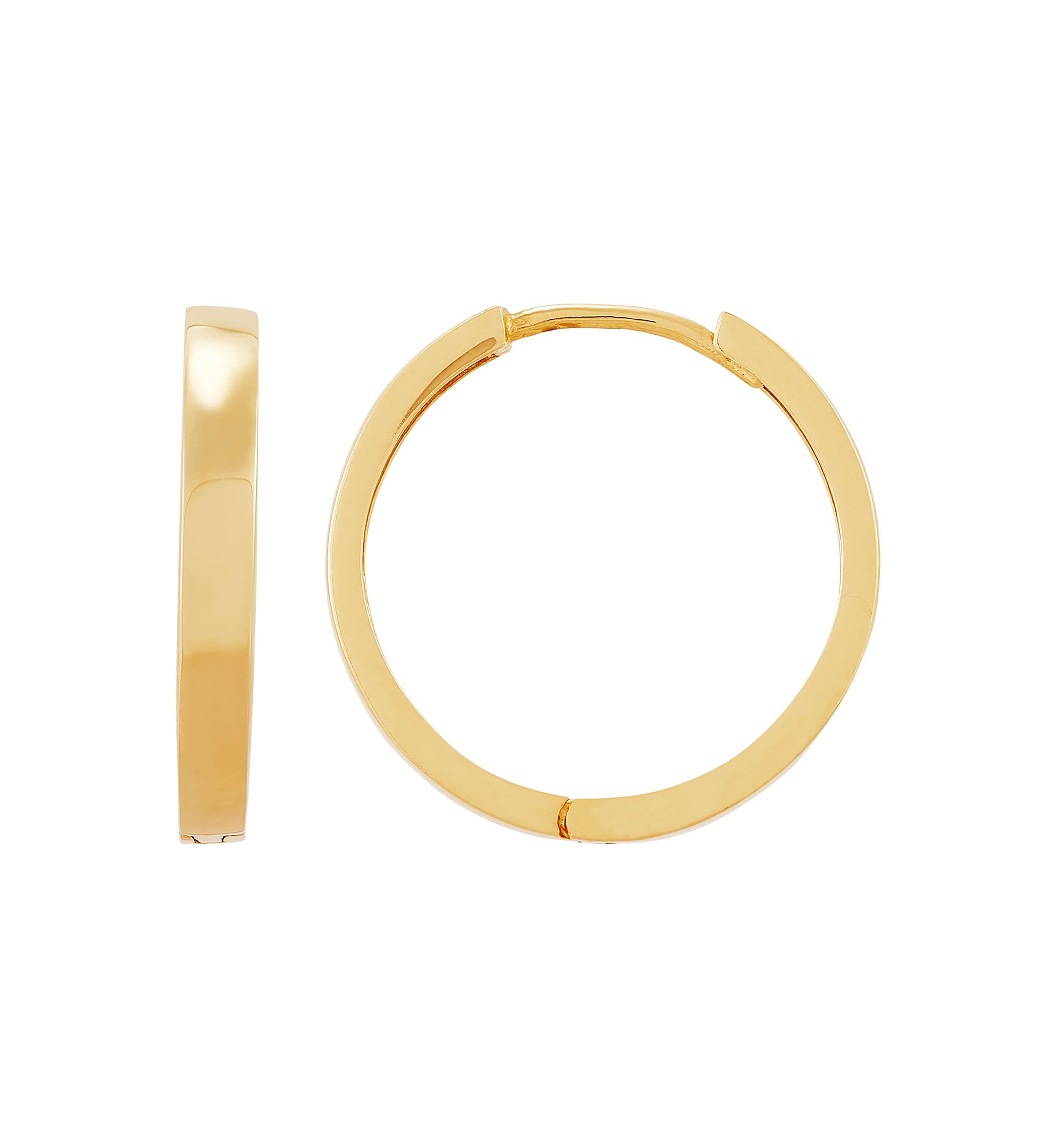 Huggie Hoop Earrings in 10K Yellow Gold