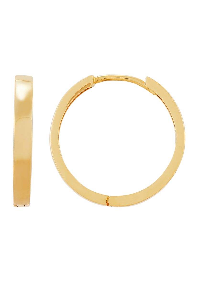 Huggie Hoop Earrings in 10K Yellow Gold
