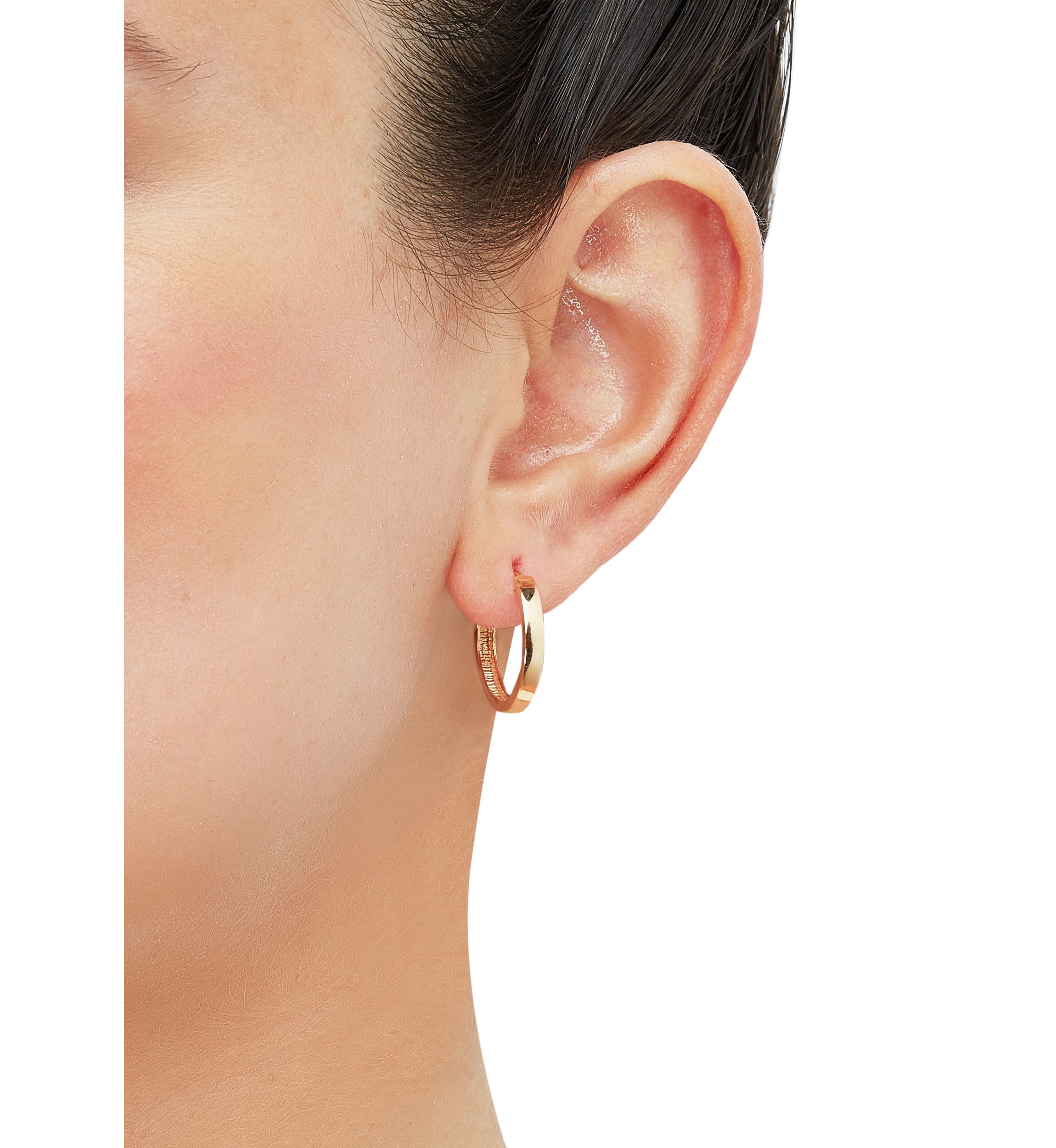 Huggie Hoop Earrings in 10K Yellow Gold