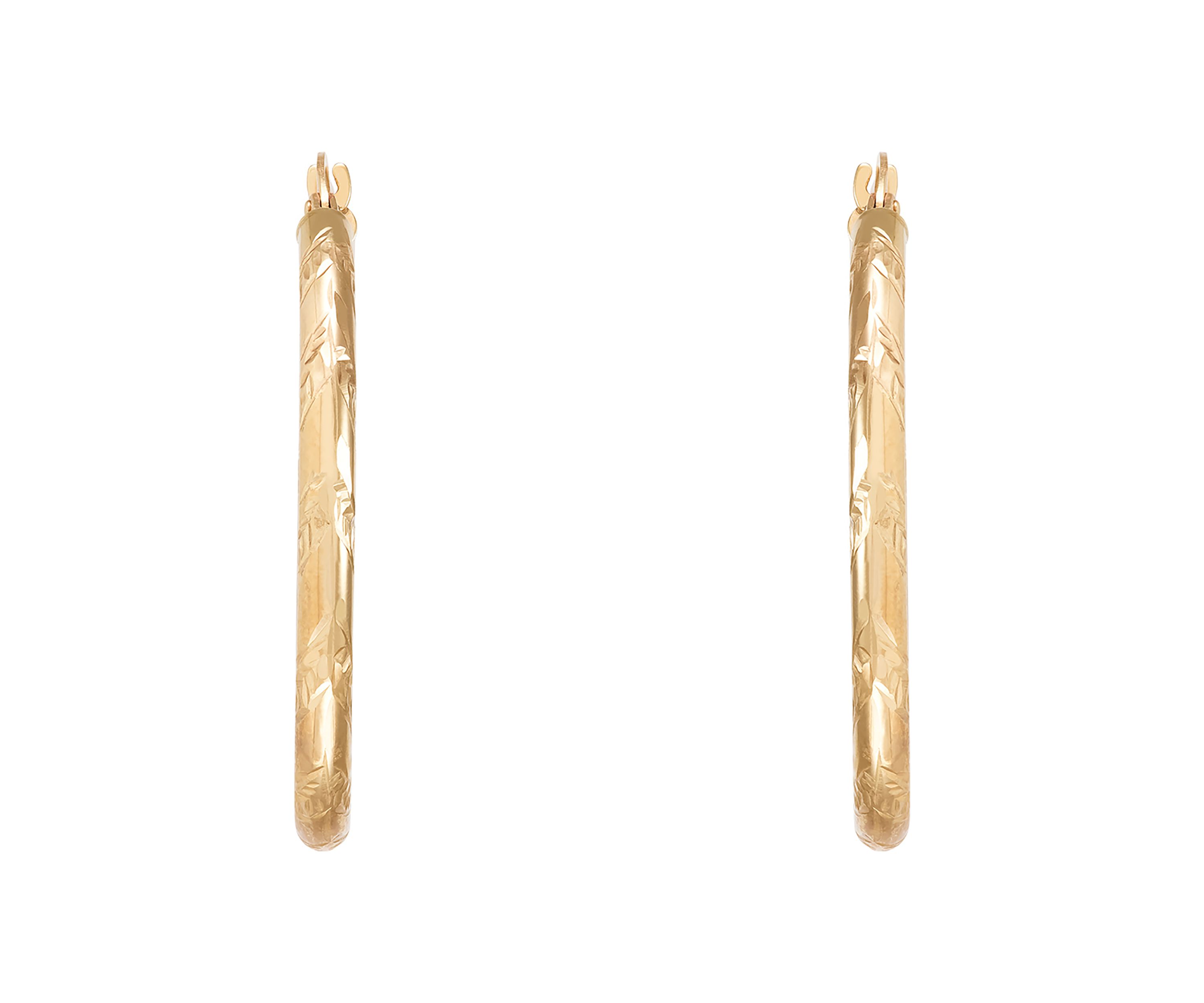Tube Hoop Earrings in 10K Yellow Gold
