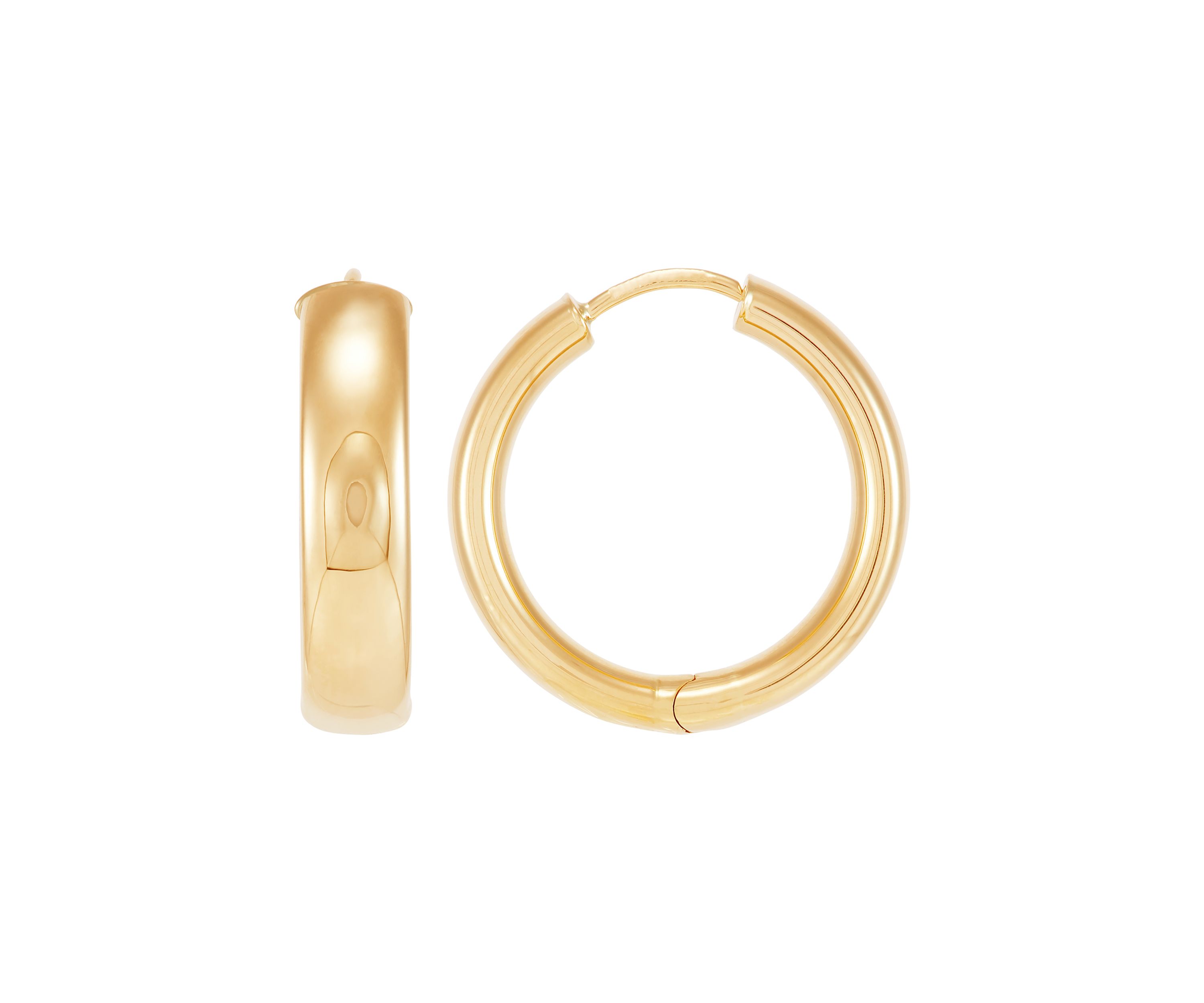 Huggie Hoop Earrings in 10 Yellow Gold