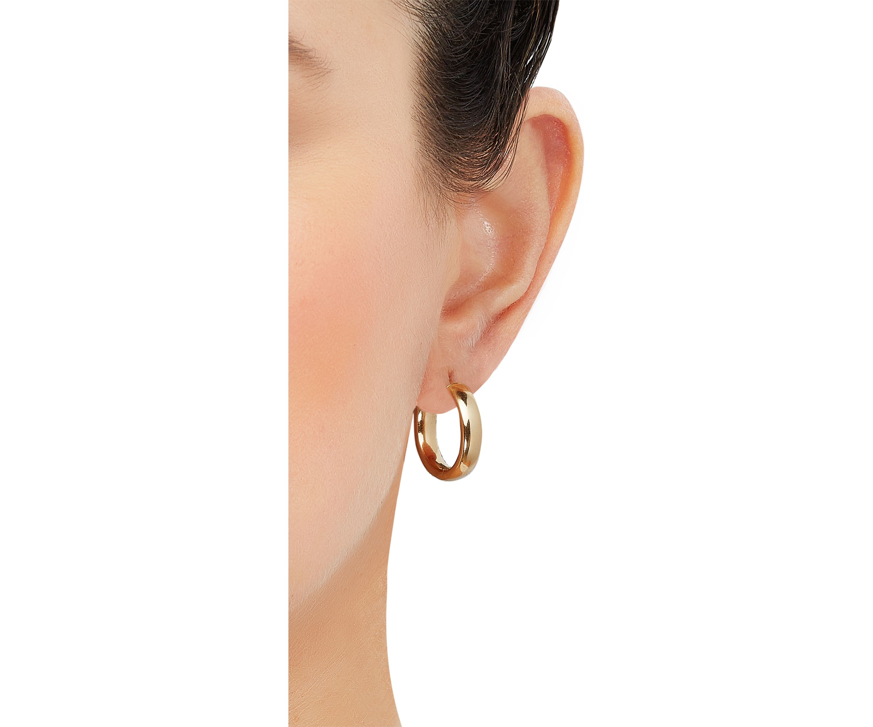 Huggie Hoop Earrings in 10 Yellow Gold