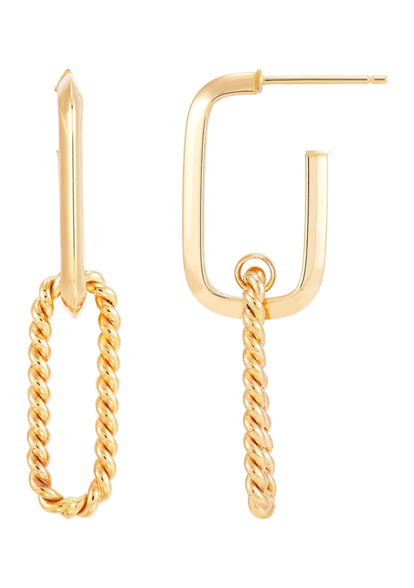 Hollow Fancy Door Knockers Design Earrings in 10K Yellow Gold