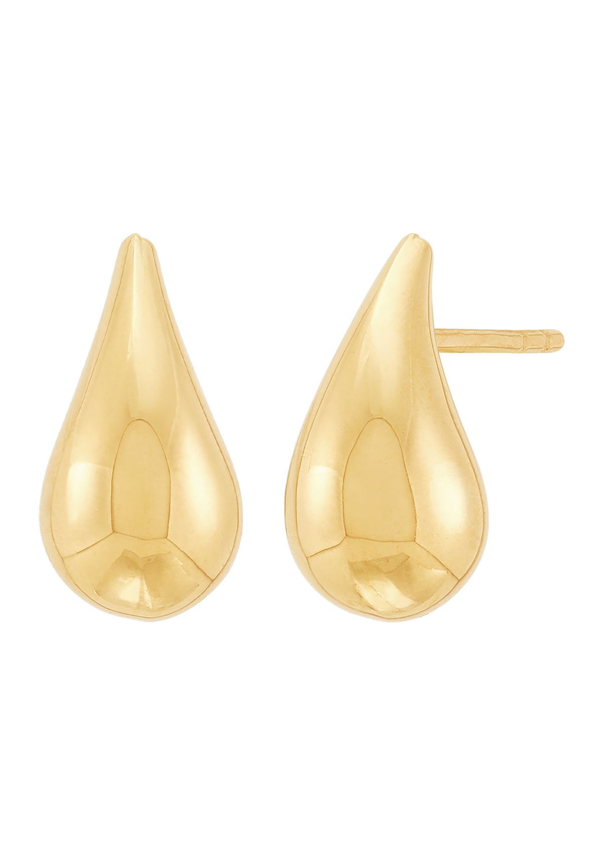 Teardrop Stud Earrings in 10K Yellow Gold