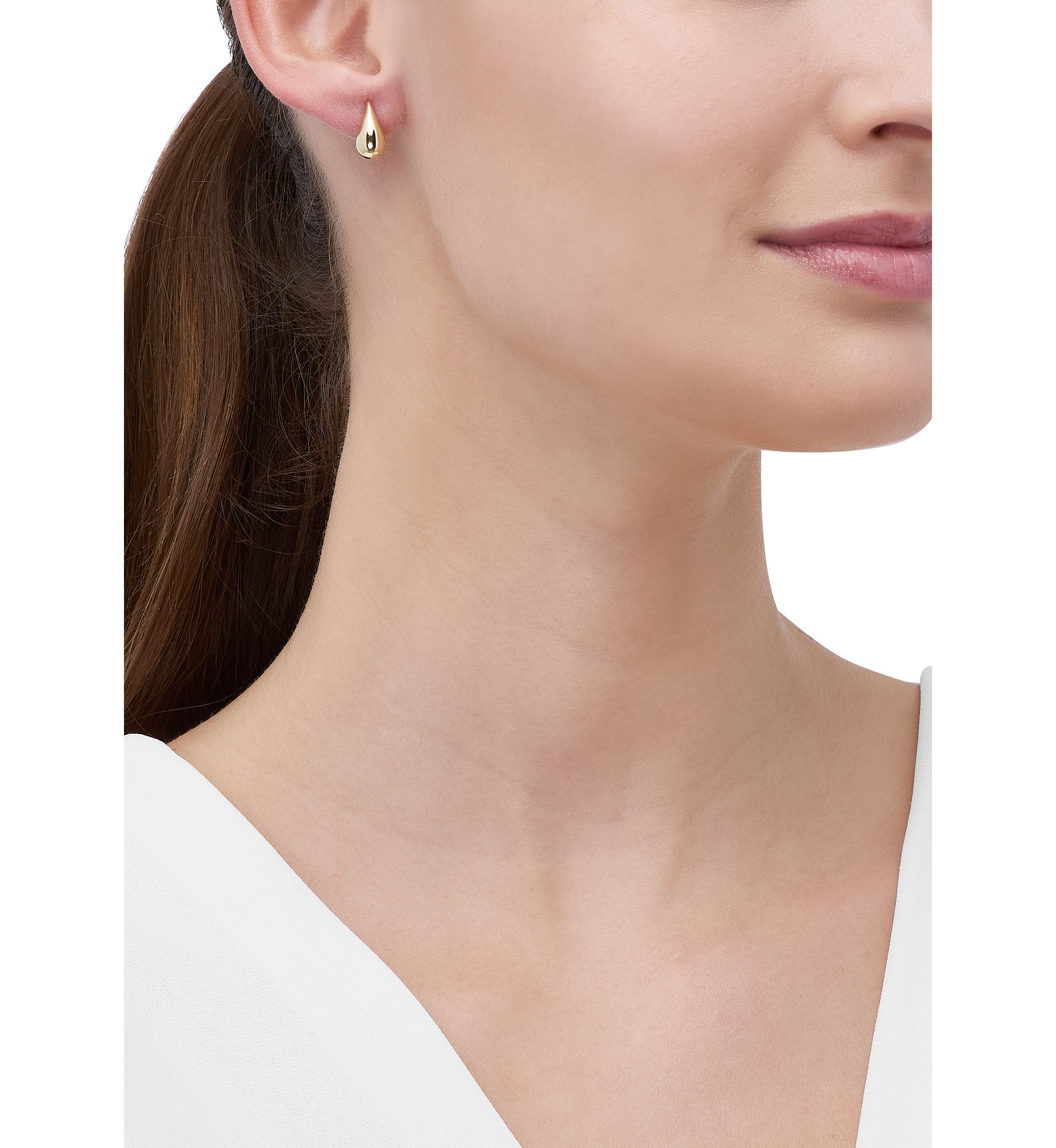 Teardrop Stud Earrings in 10K Yellow Gold